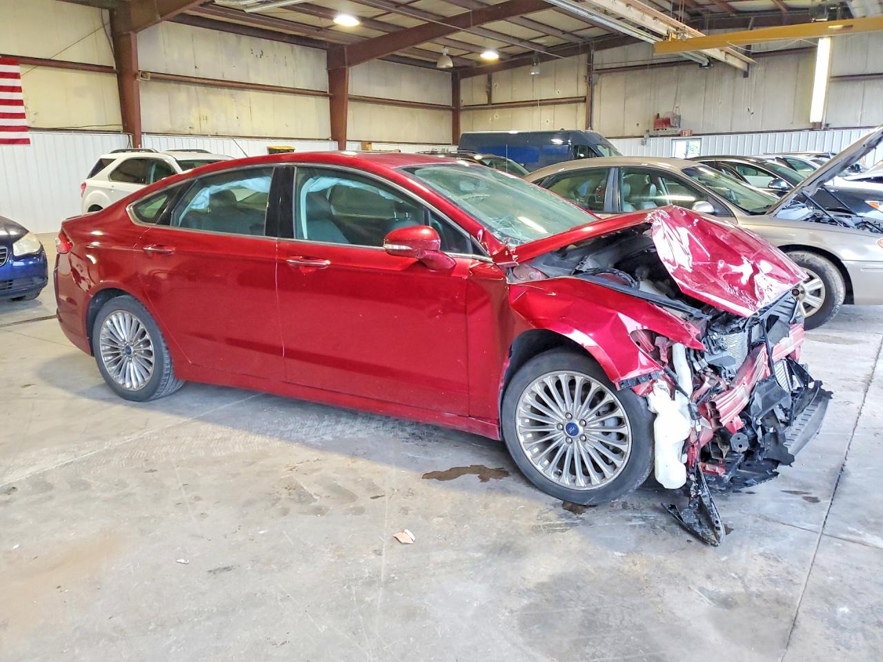 2015 Ford Fusion Titanium Бордовый vin: 3FA6P0D93FR124616