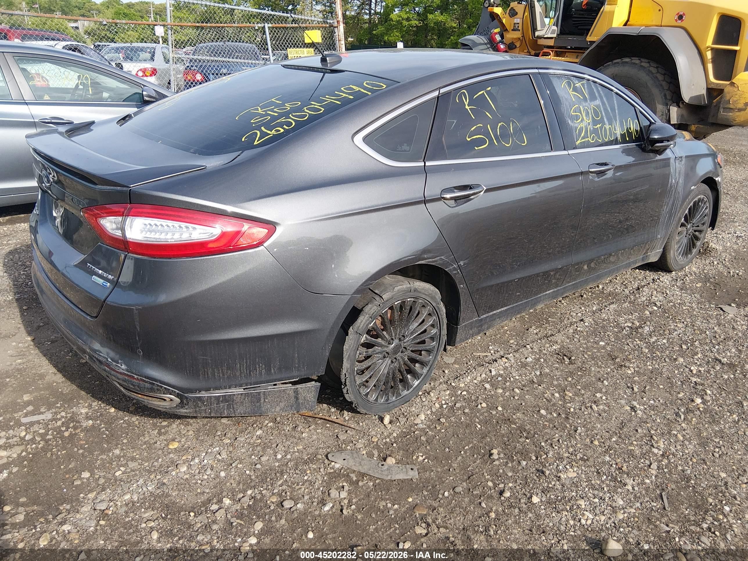 2015 Ford Fusion Titanium Gray vin: 3FA6P0D93FR141223