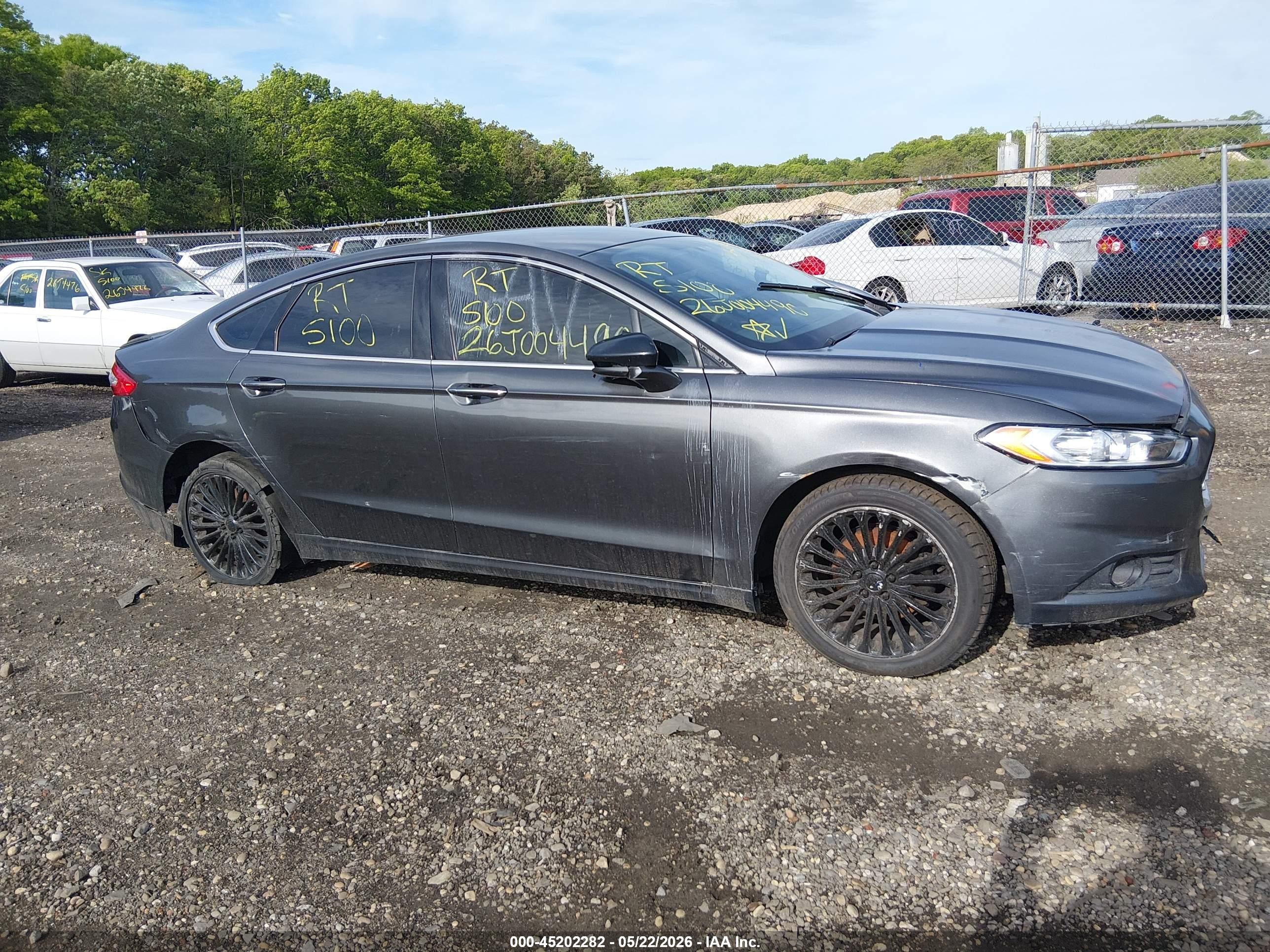 2015 Ford Fusion Titanium Gray vin: 3FA6P0D93FR141223