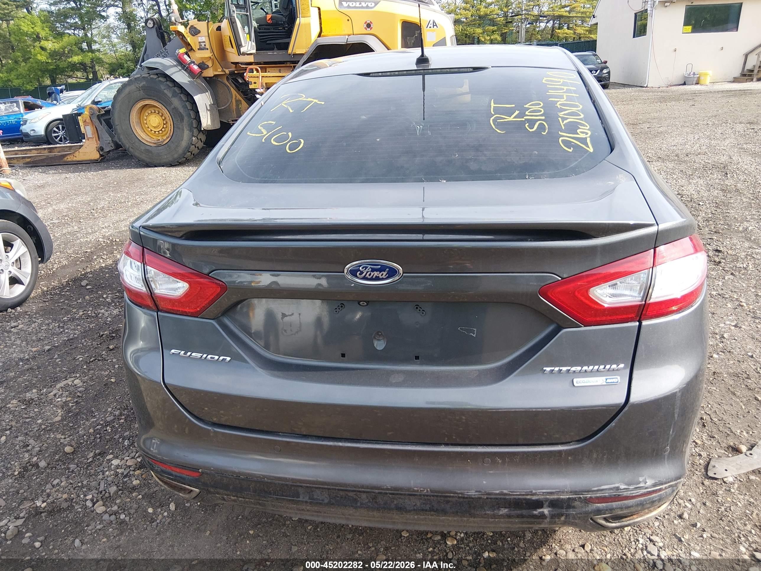 2015 Ford Fusion Titanium Gray vin: 3FA6P0D93FR141223