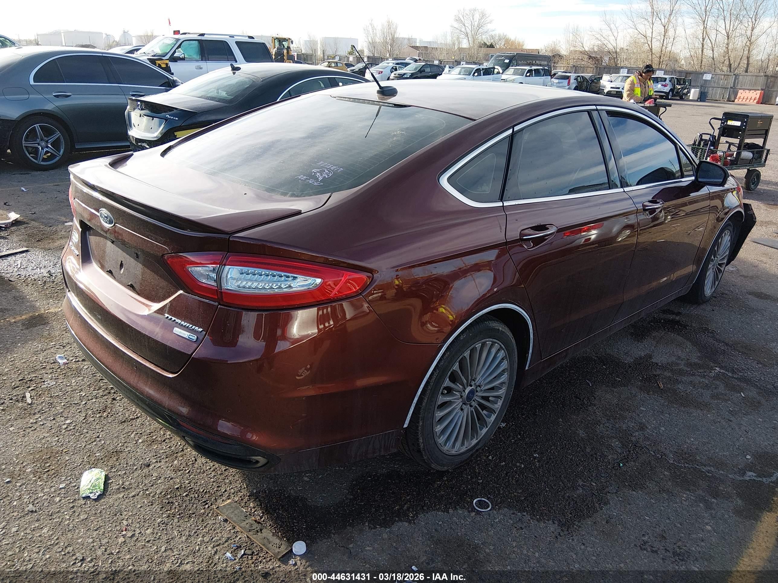 2015 Ford Fusion Titanium Brown vin: 3FA6P0D93FR182967