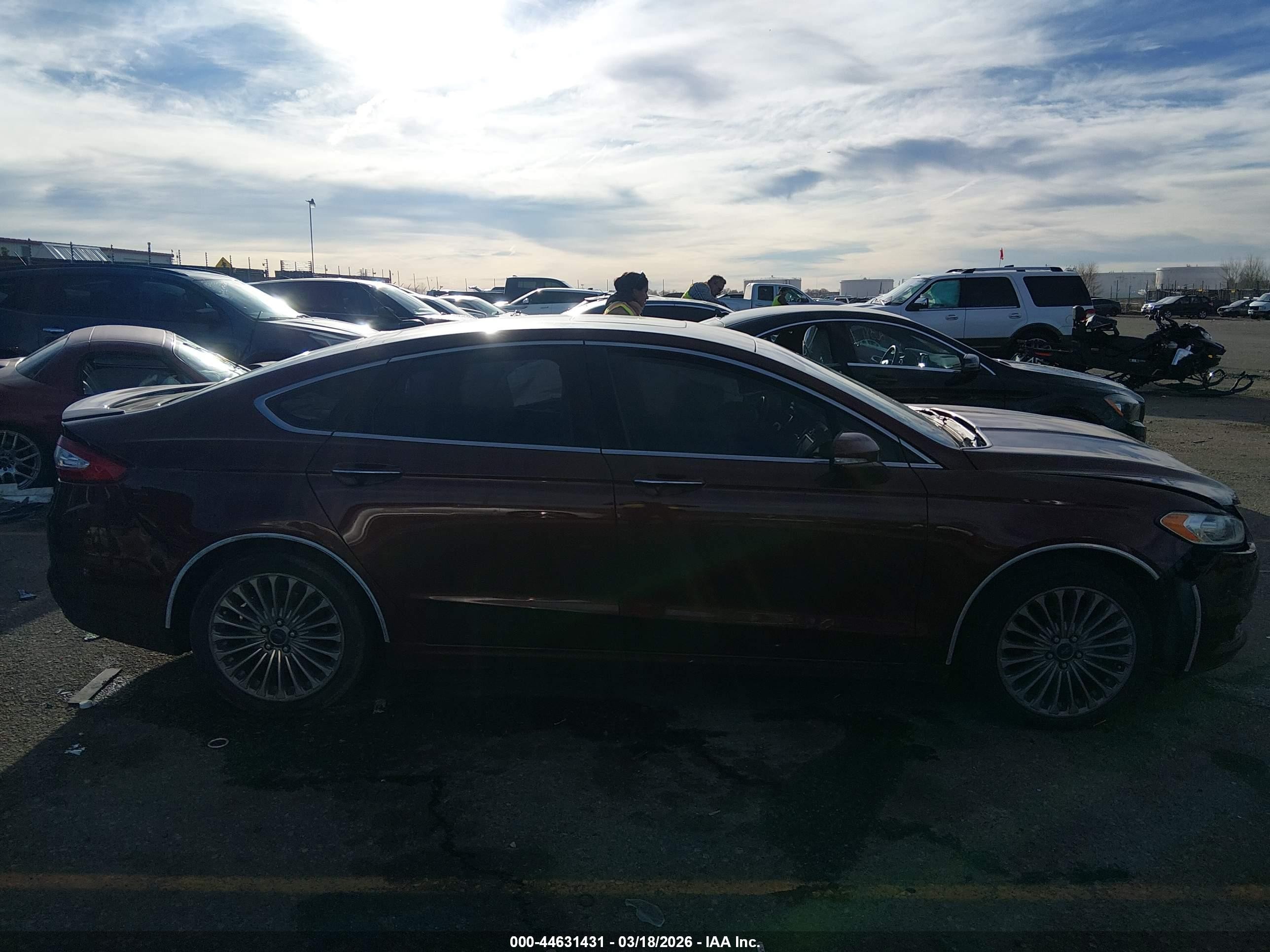 2015 Ford Fusion Titanium Brown vin: 3FA6P0D93FR182967
