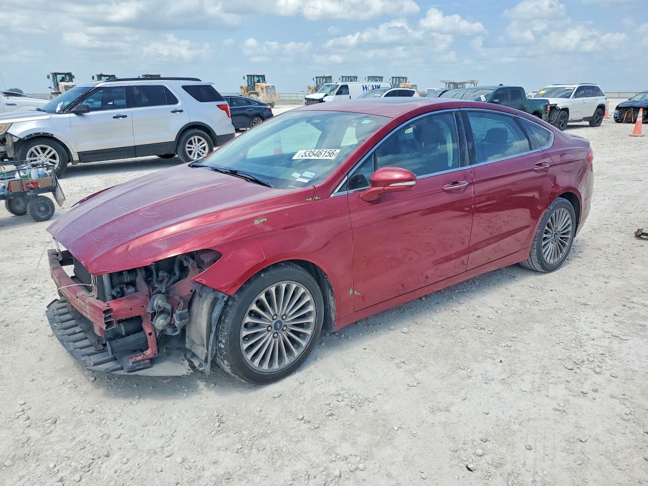2015 Ford Fusion Titanium Red vin: 3FA6P0D93FR203607
