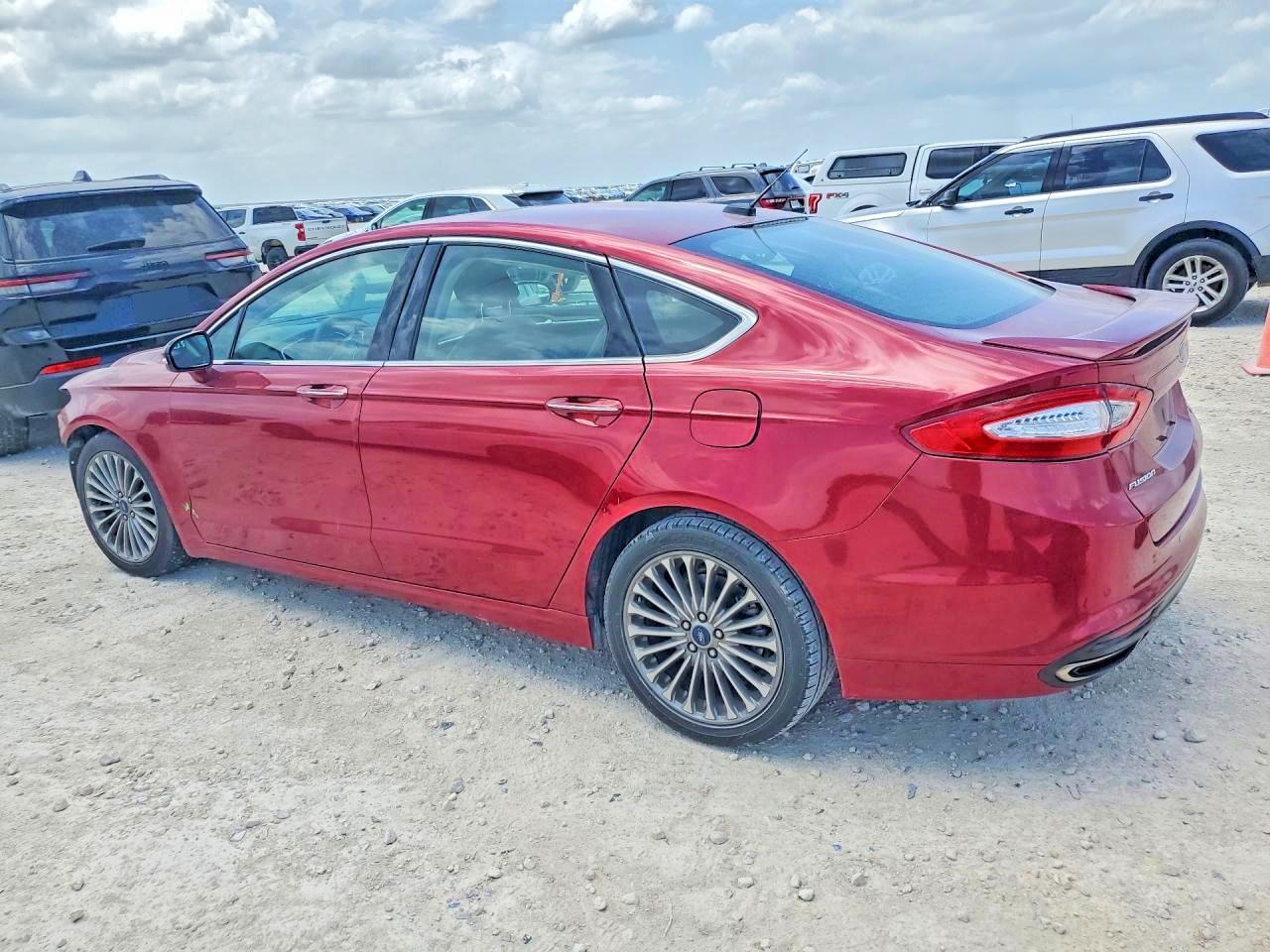 2015 Ford Fusion Titanium Red vin: 3FA6P0D93FR203607