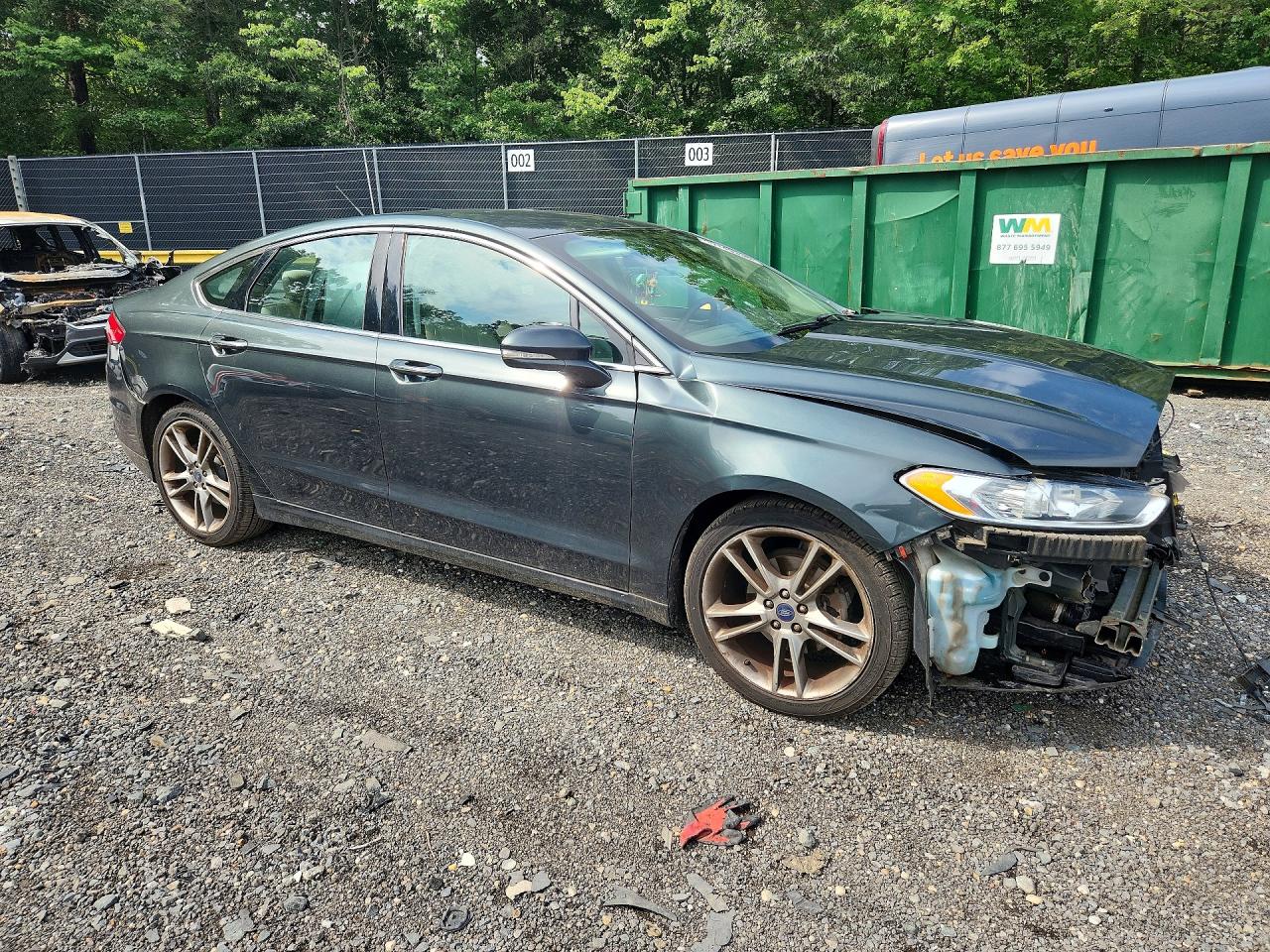 2015 Ford Fusion Titanium Green vin: 3FA6P0D93FR236851