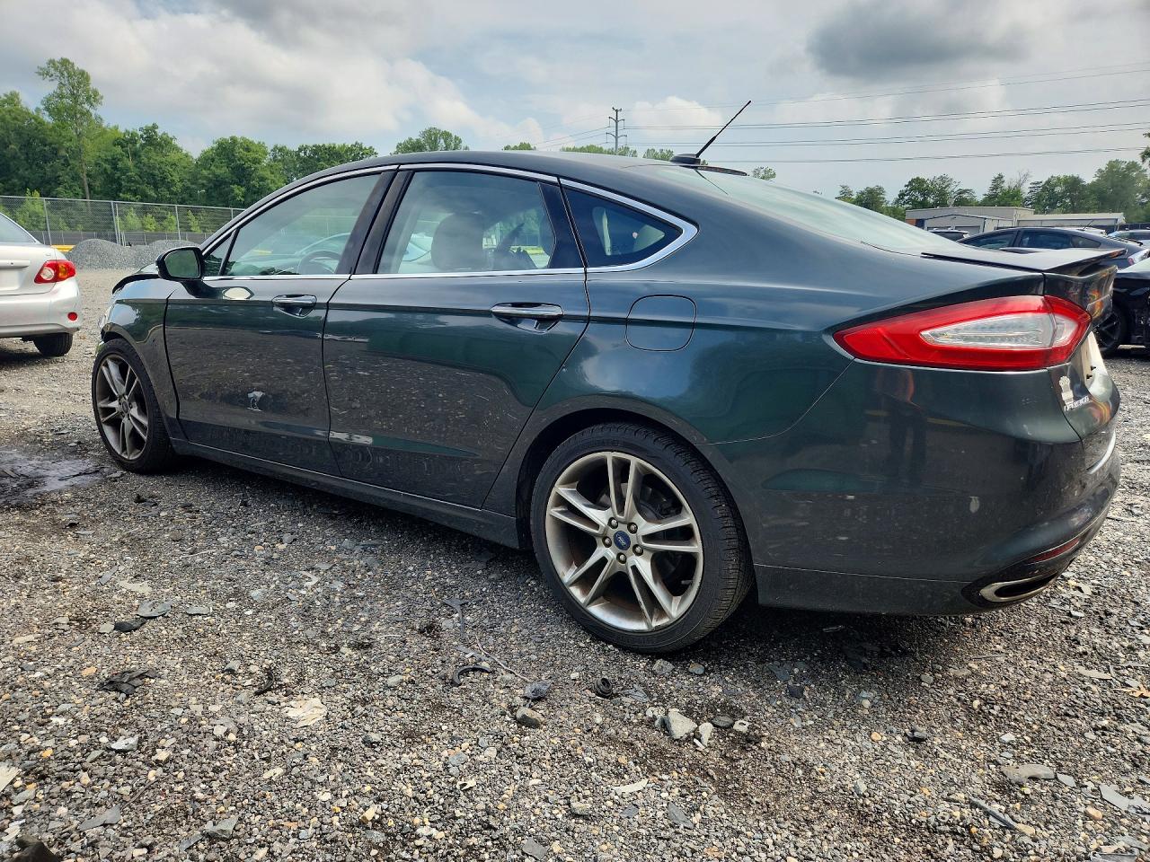 2015 Ford Fusion Titanium Green vin: 3FA6P0D93FR236851