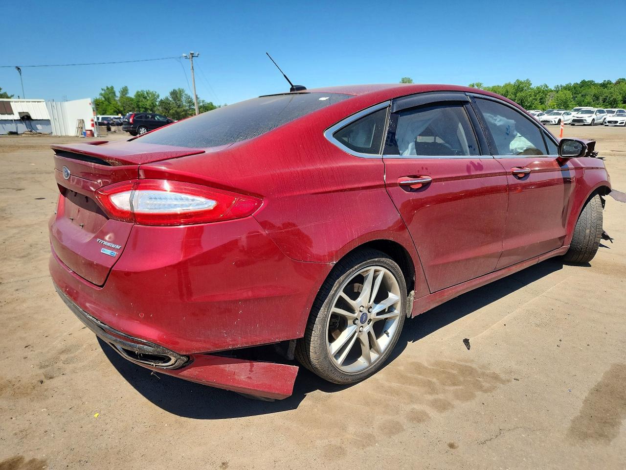 2015 Ford Fusion Titanium Burgundy vin: 3FA6P0D93FR260597