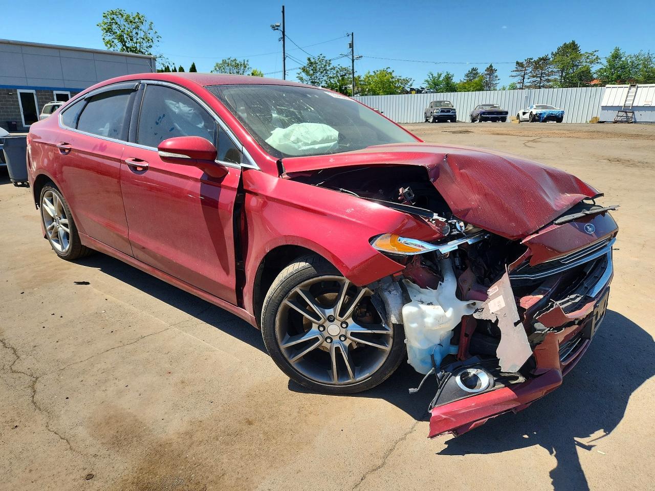 2015 Ford Fusion Titanium Burgundy vin: 3FA6P0D93FR260597