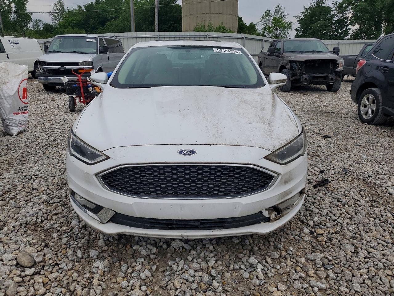 2018 Ford Fusion Titanium White vin: 3FA6P0D93JR131669