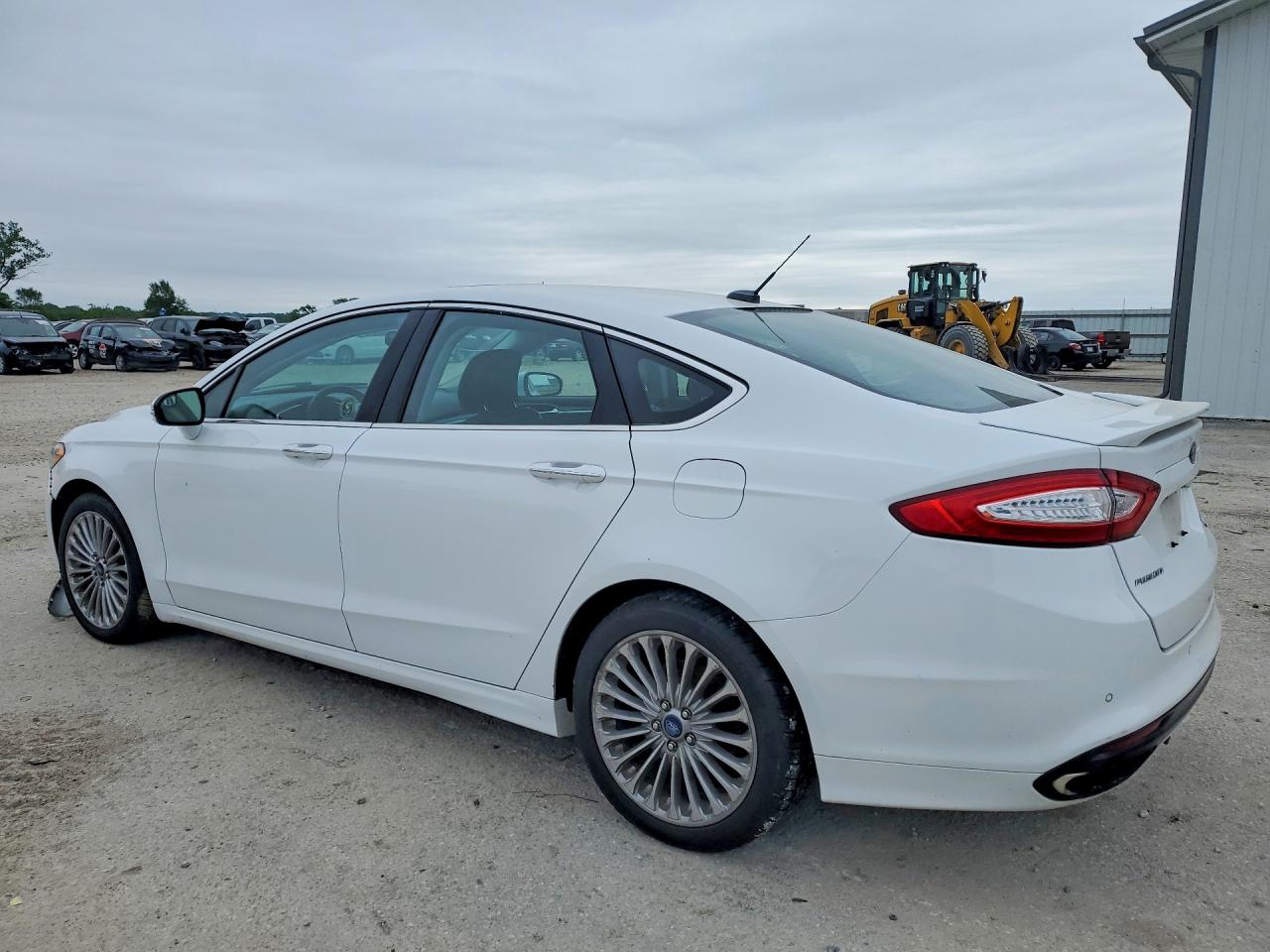 2013 Ford Fusion Titanium White vin: 3FA6P0D94DR119504