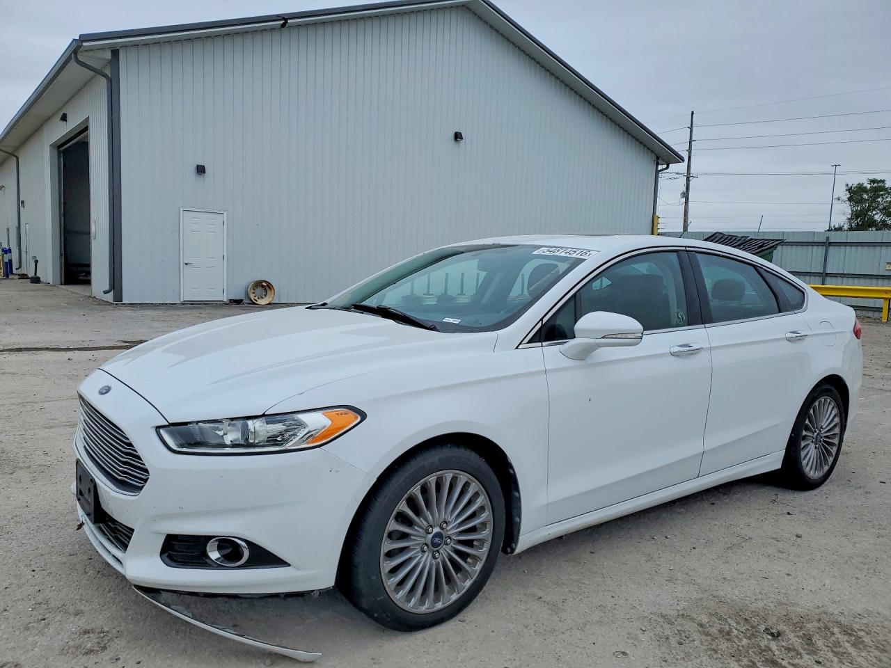2013 Ford Fusion Titanium White vin: 3FA6P0D94DR119504