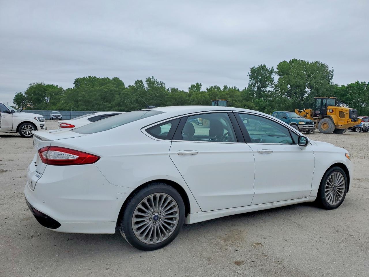 2013 Ford Fusion Titanium White vin: 3FA6P0D94DR119504