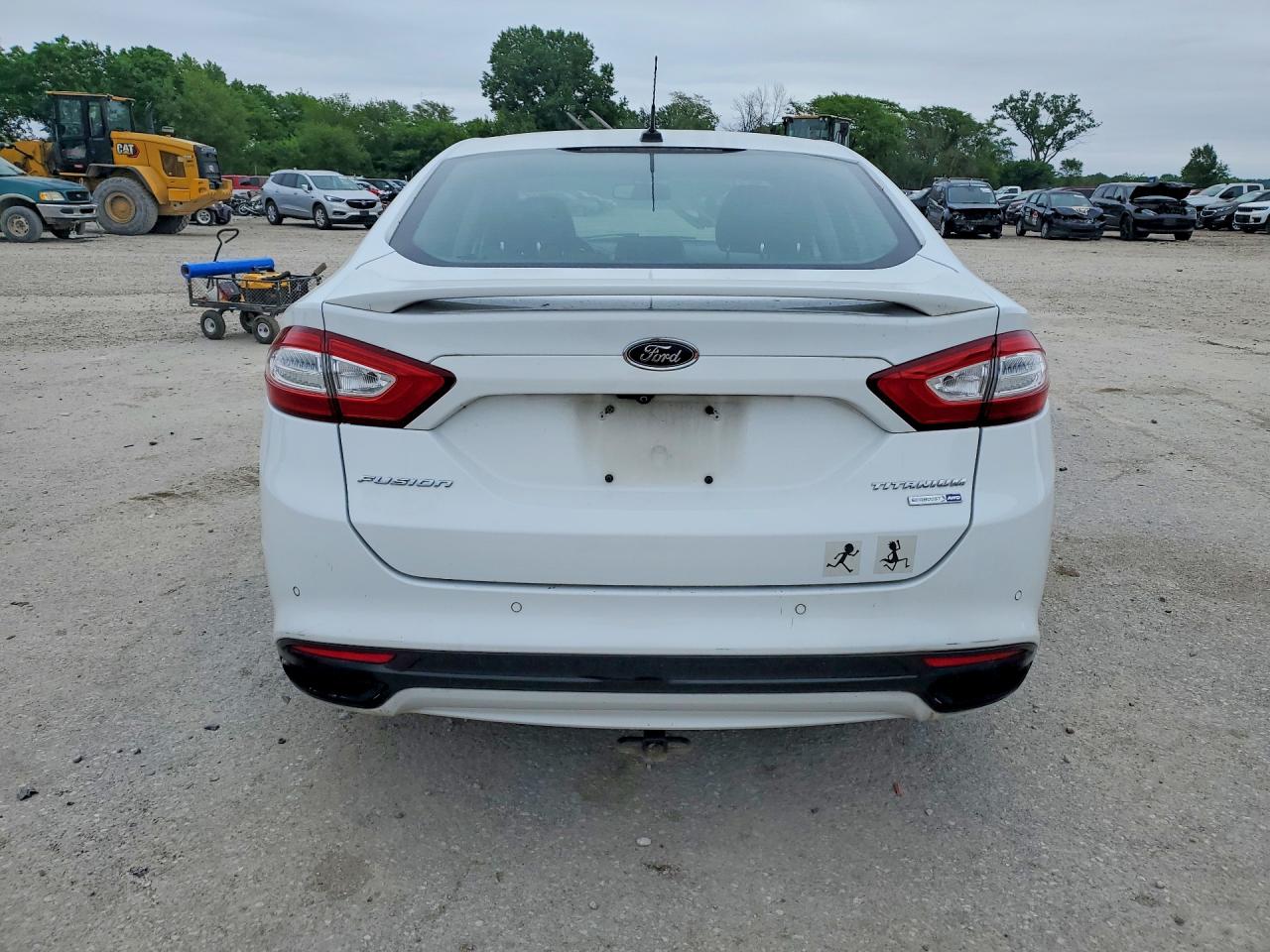 2013 Ford Fusion Titanium White vin: 3FA6P0D94DR119504