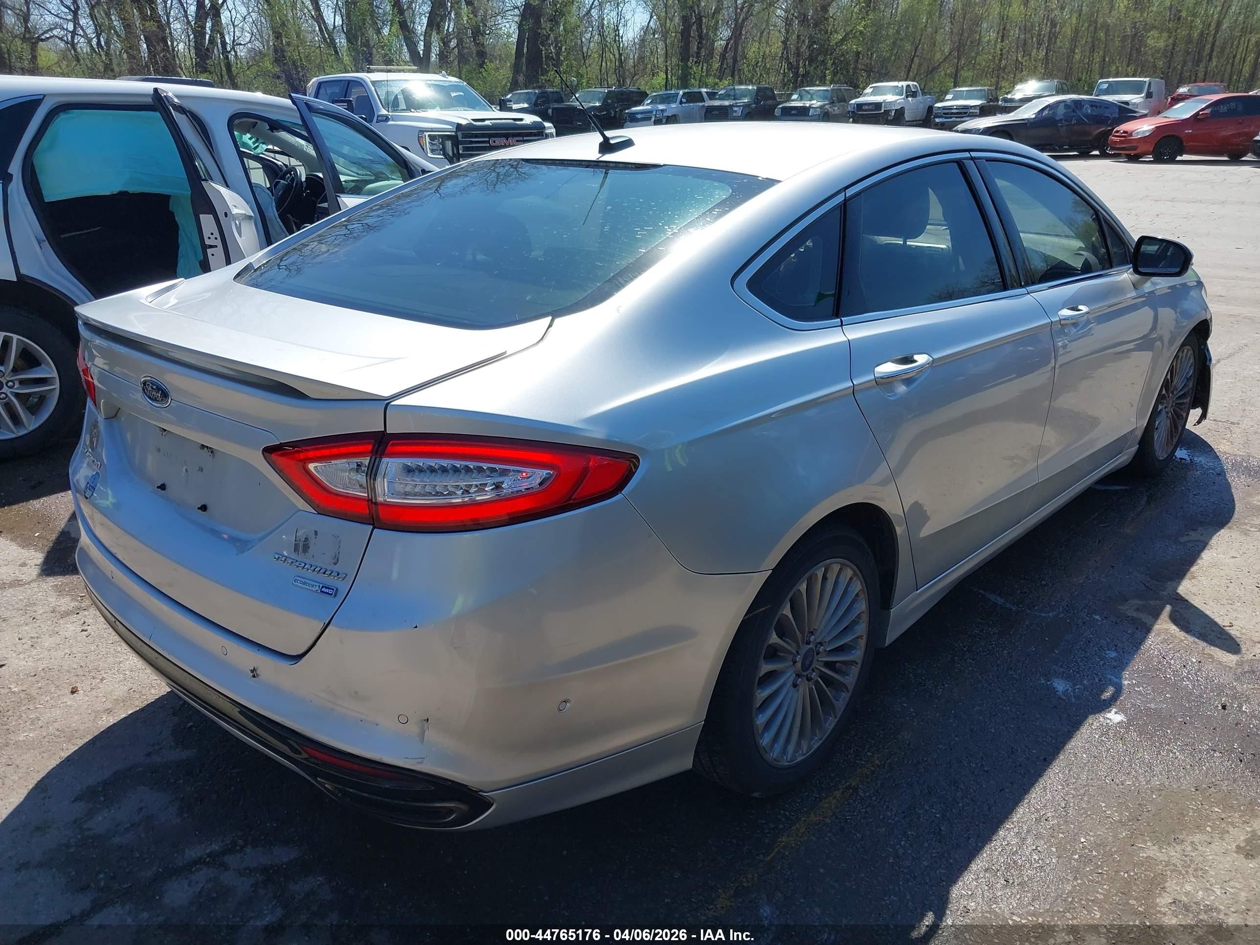 2015 Ford Fusion Titanium Silver vin: 3FA6P0D94FR188194