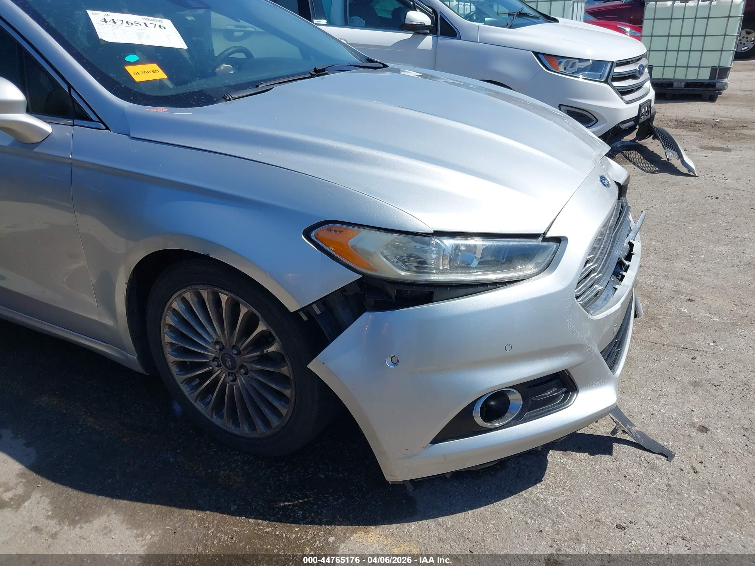 2015 Ford Fusion Titanium Silver vin: 3FA6P0D94FR188194