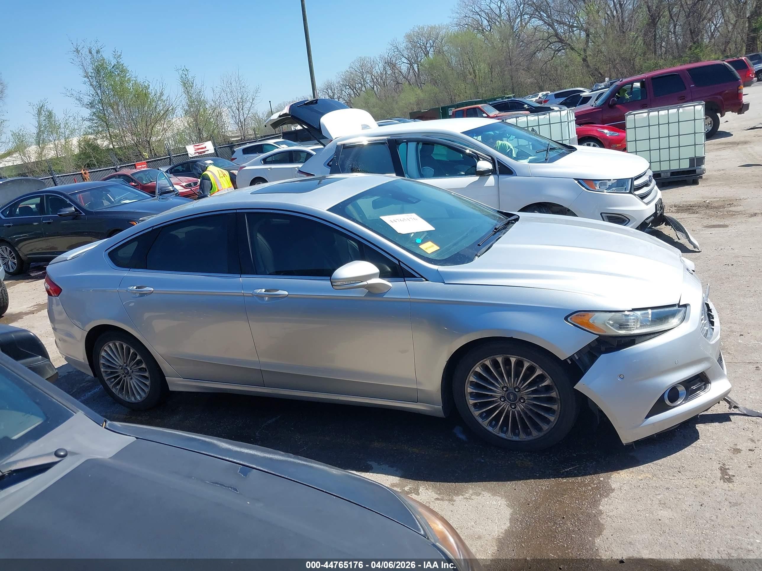 2015 Ford Fusion Titanium Silver vin: 3FA6P0D94FR188194