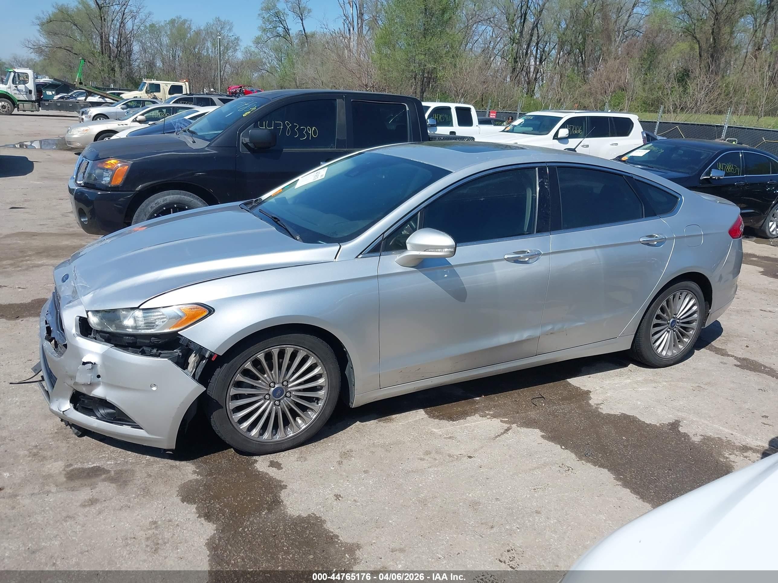 2015 Ford Fusion Titanium Silver vin: 3FA6P0D94FR188194