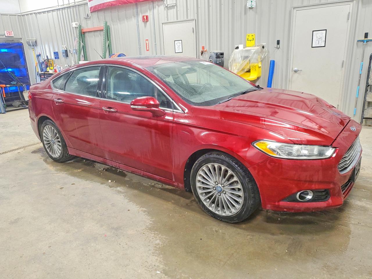 2013 Ford Fusion Titanium Red vin: 3FA6P0D95DR193191