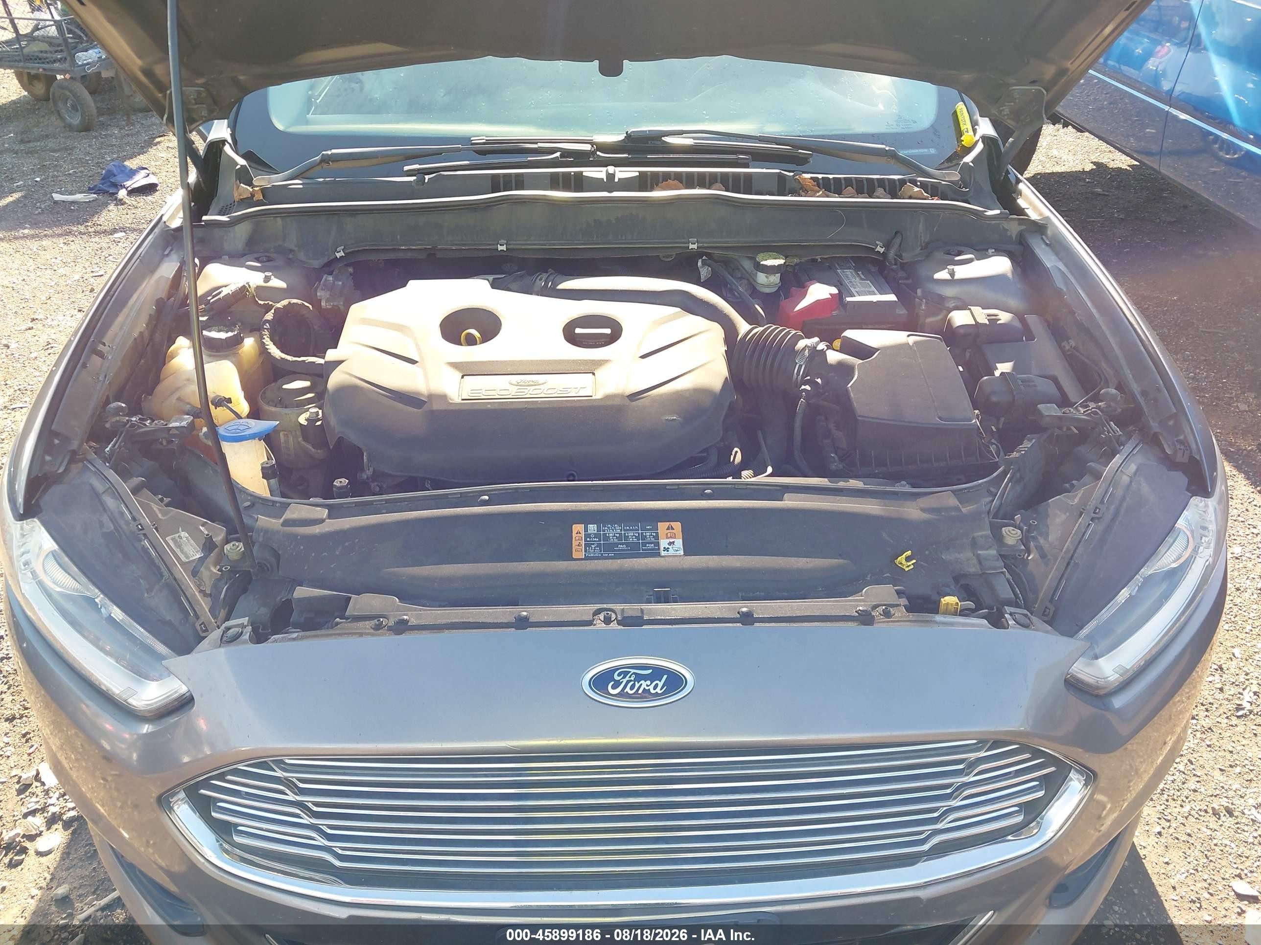 2014 Ford Fusion Titanium Серый vin: 3FA6P0D95ER159446
