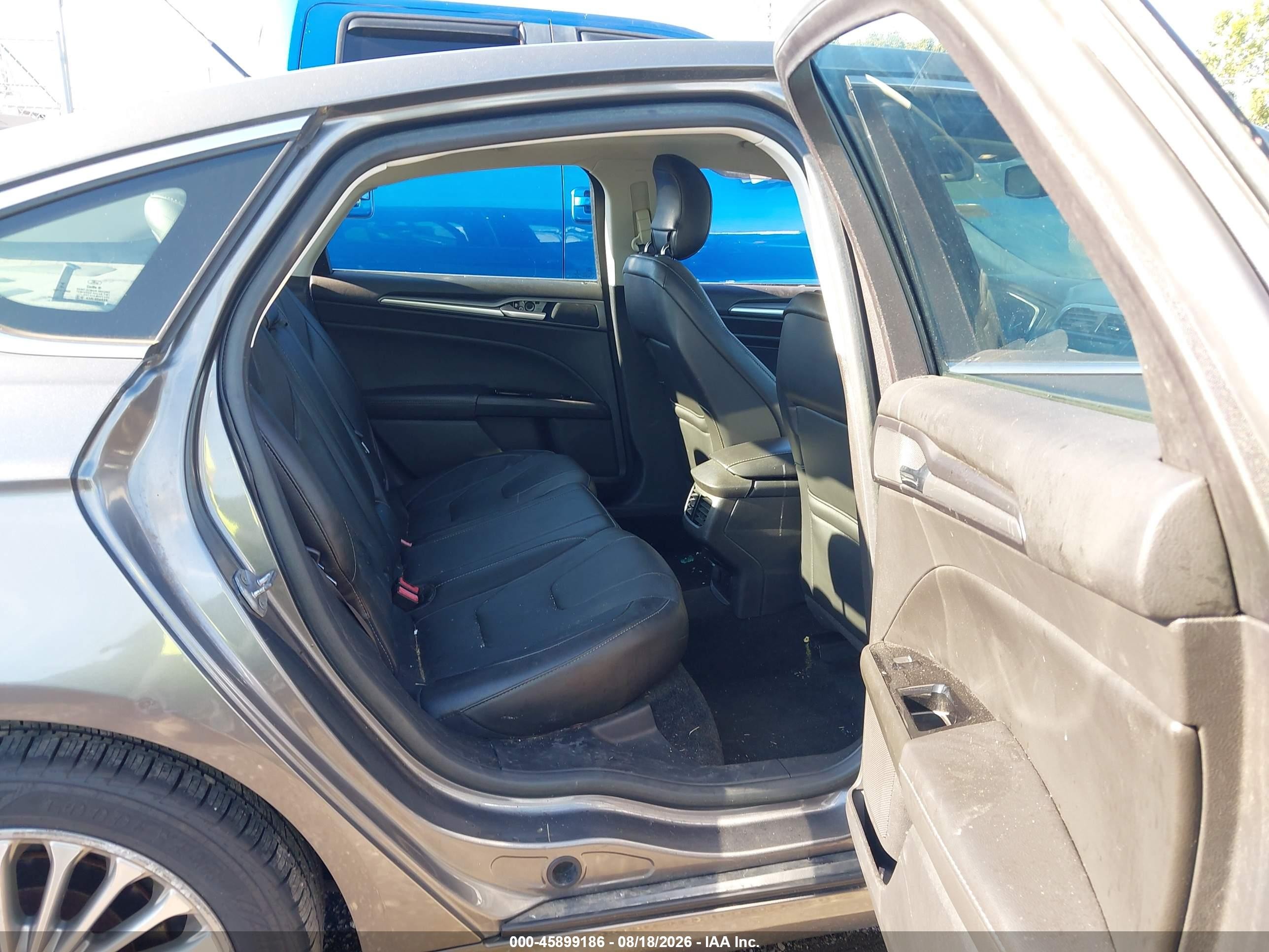 2014 Ford Fusion Titanium Серый vin: 3FA6P0D95ER159446