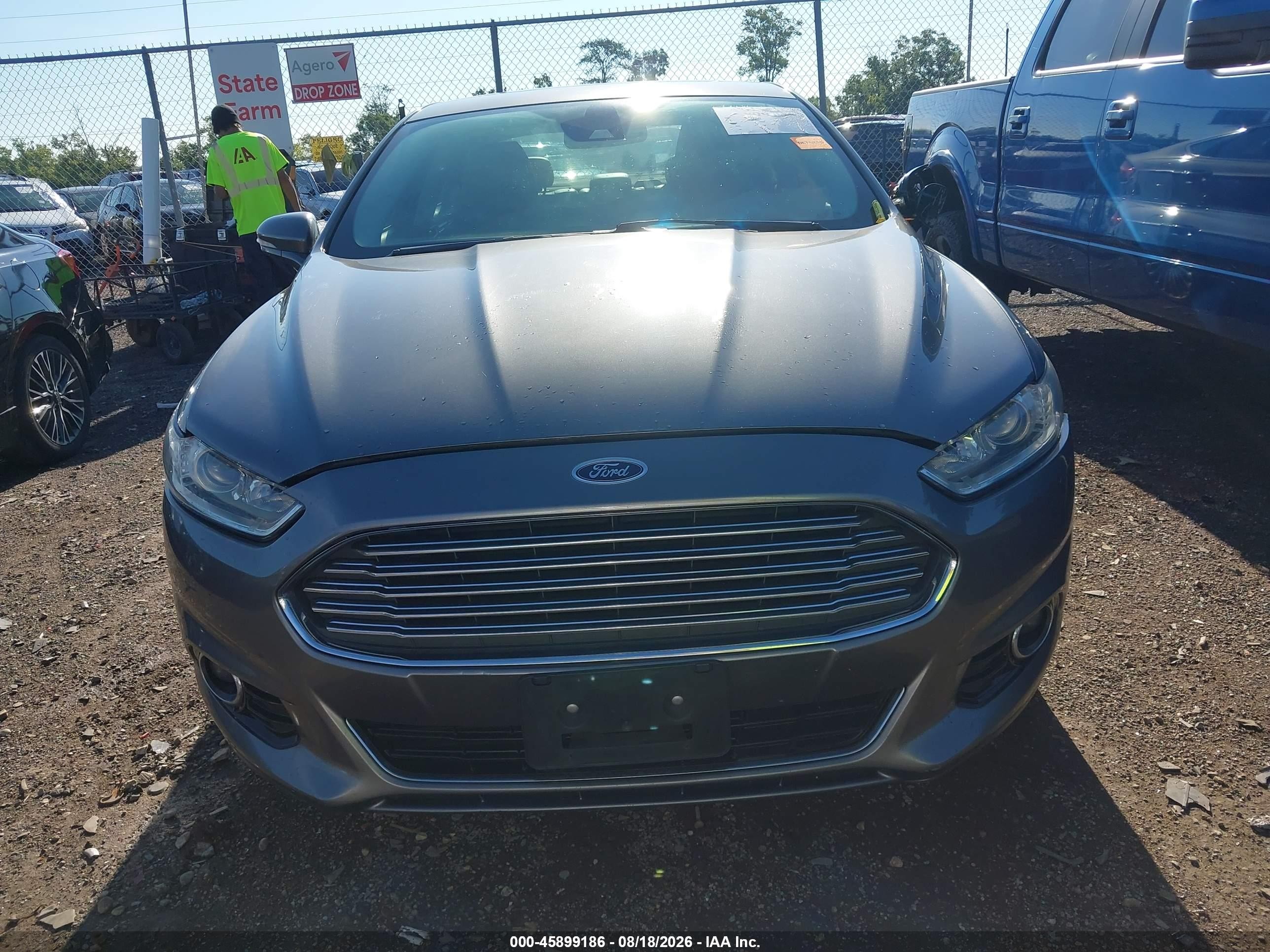 2014 Ford Fusion Titanium Серый vin: 3FA6P0D95ER159446