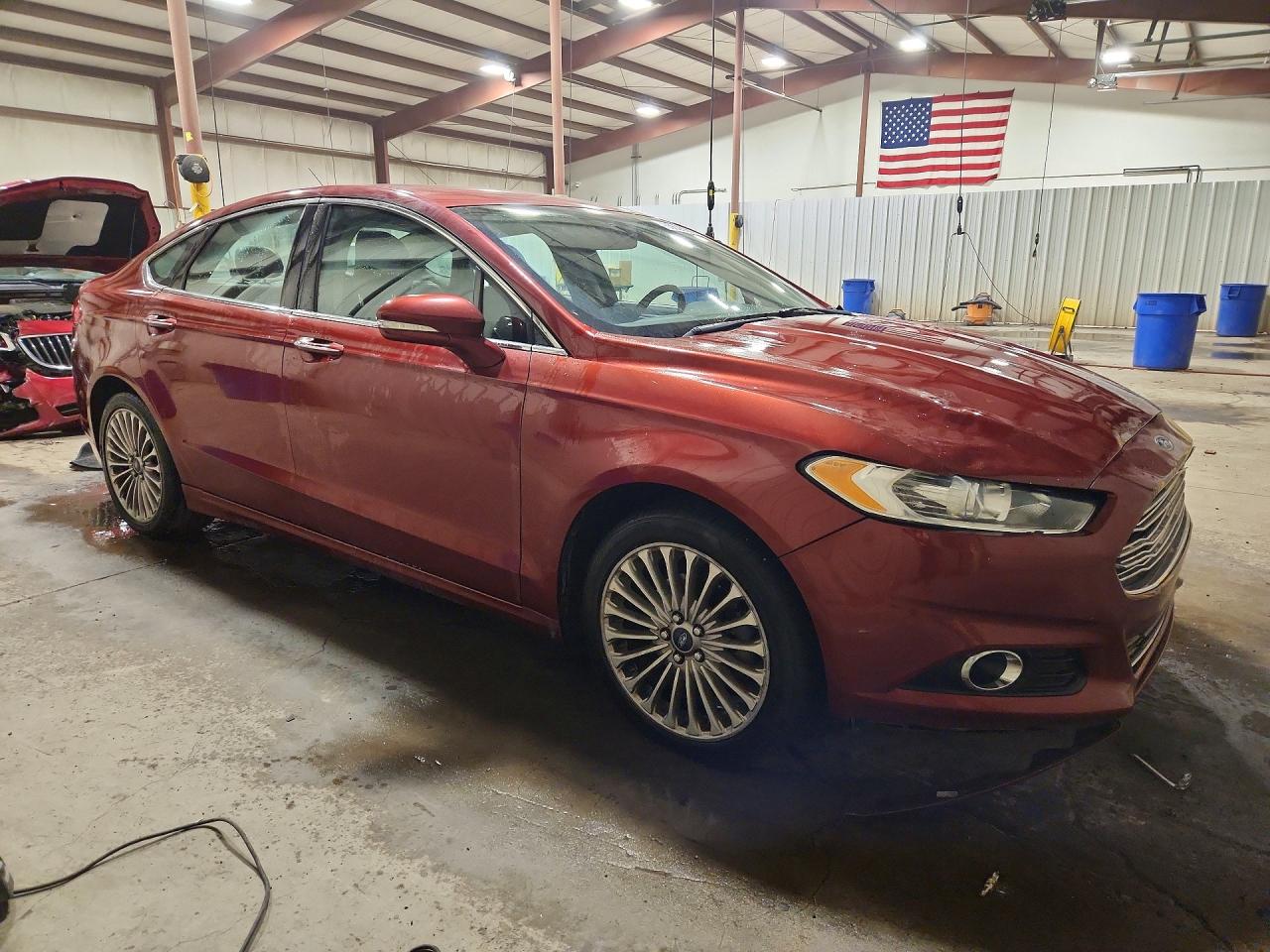 2014 Ford Fusion Titanium Red vin: 3FA6P0D95ER223906