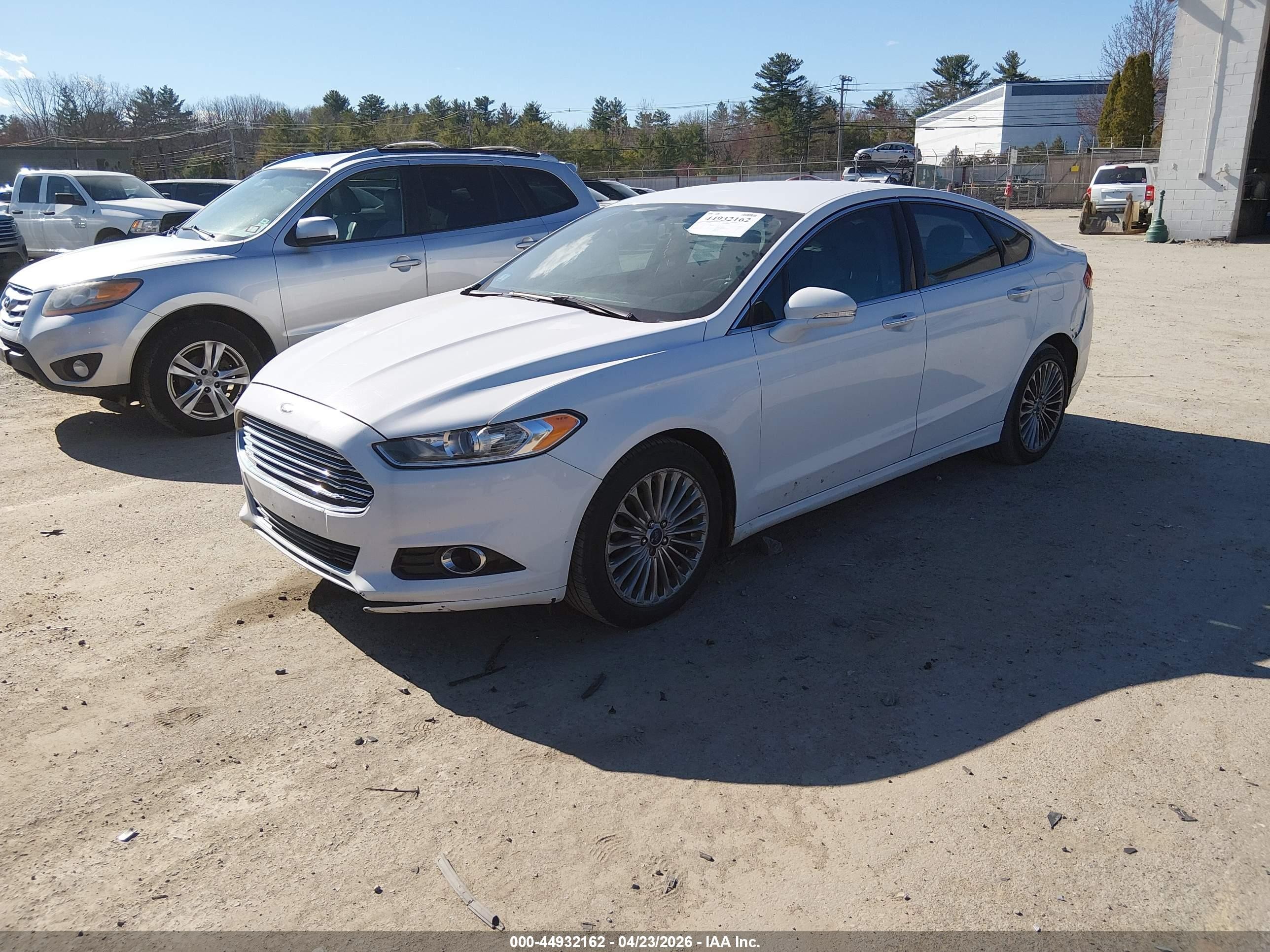 2014 Ford Fusion Titanium White vin: 3FA6P0D95ER260342