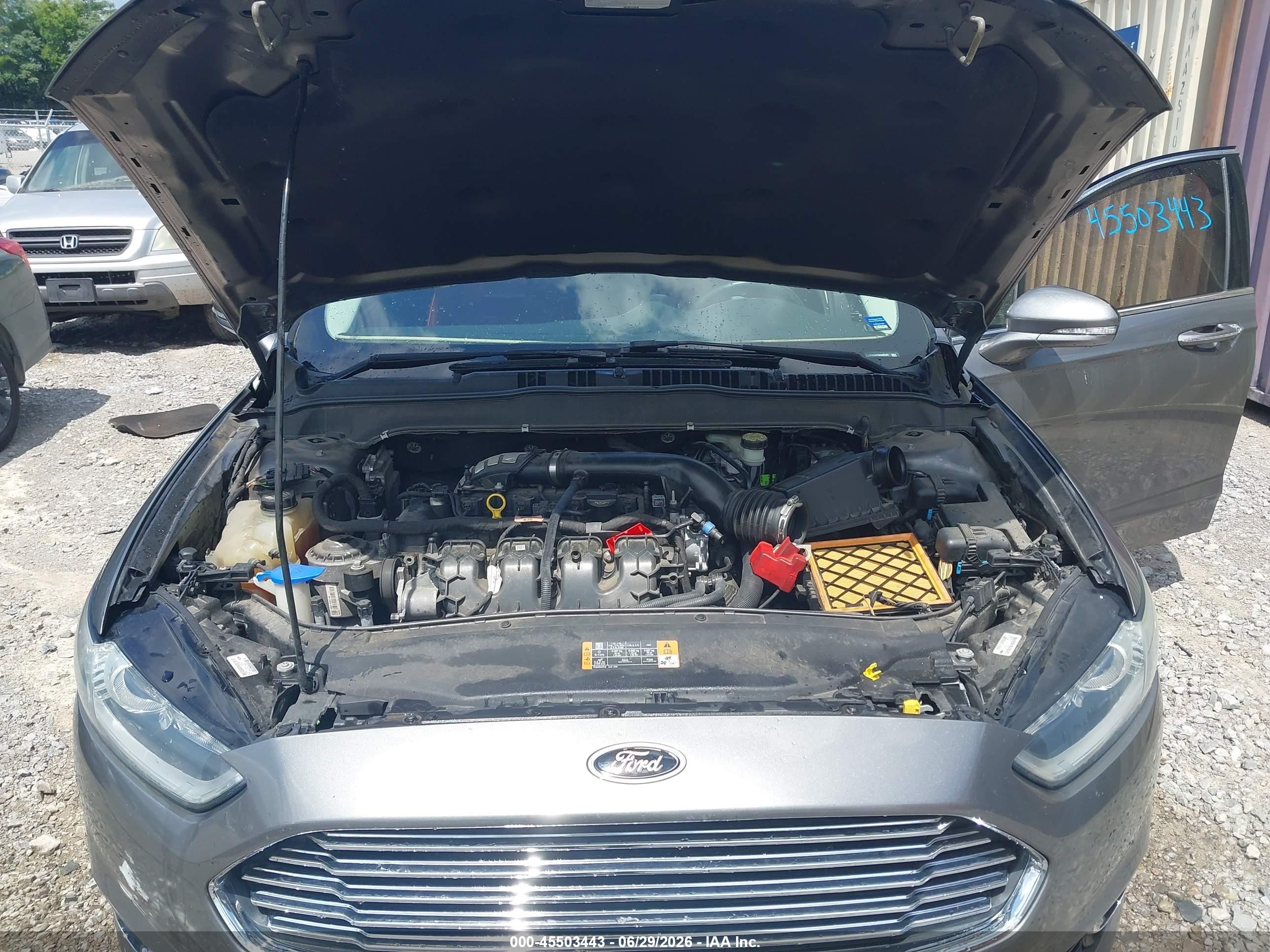 2014 Ford Fusion Titanium Серый vin: 3FA6P0D95ER395269
