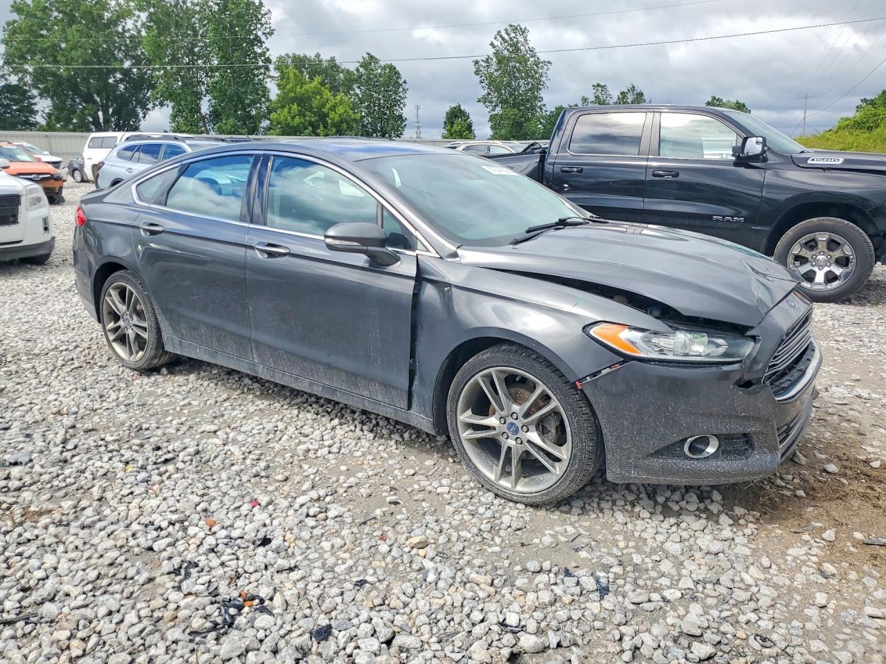 2015 Ford Fusion Titanium Gray vin: 3FA6P0D95FR212972