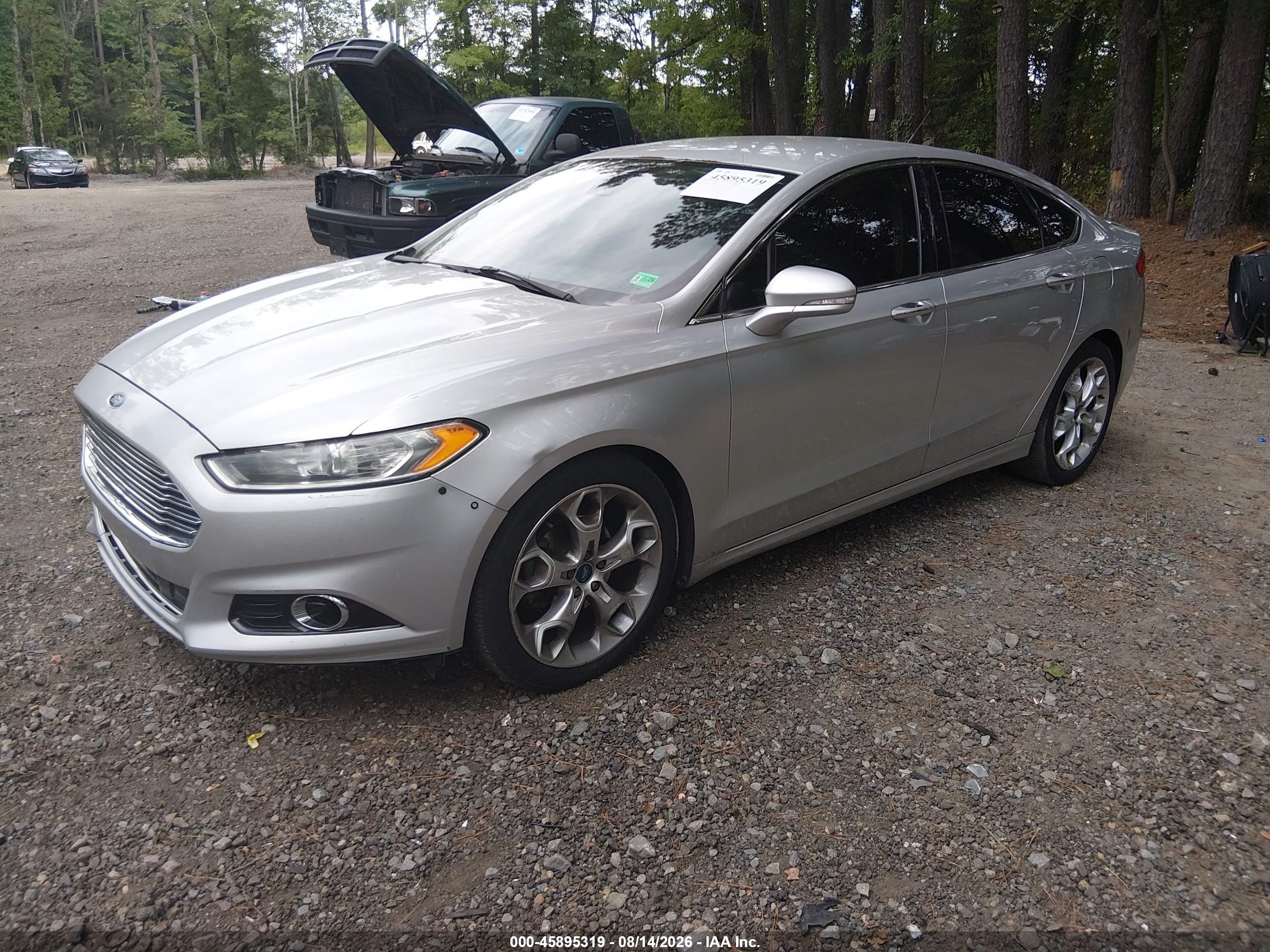 2013 Ford Fusion Titanium Серебряный vin: 3FA6P0D96DR198142