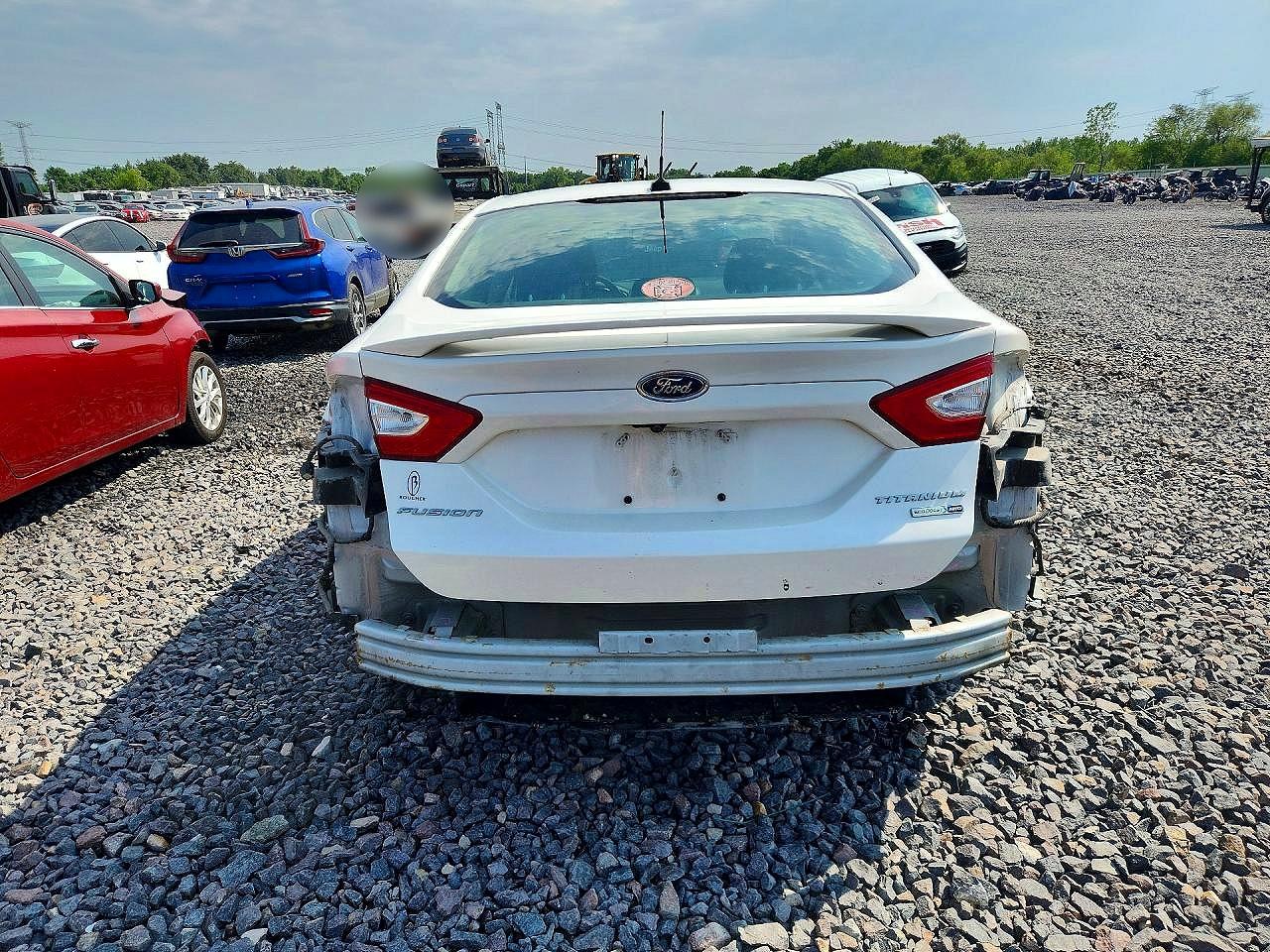 2014 Ford Fusion Titanium White vin: 3FA6P0D96ER108148