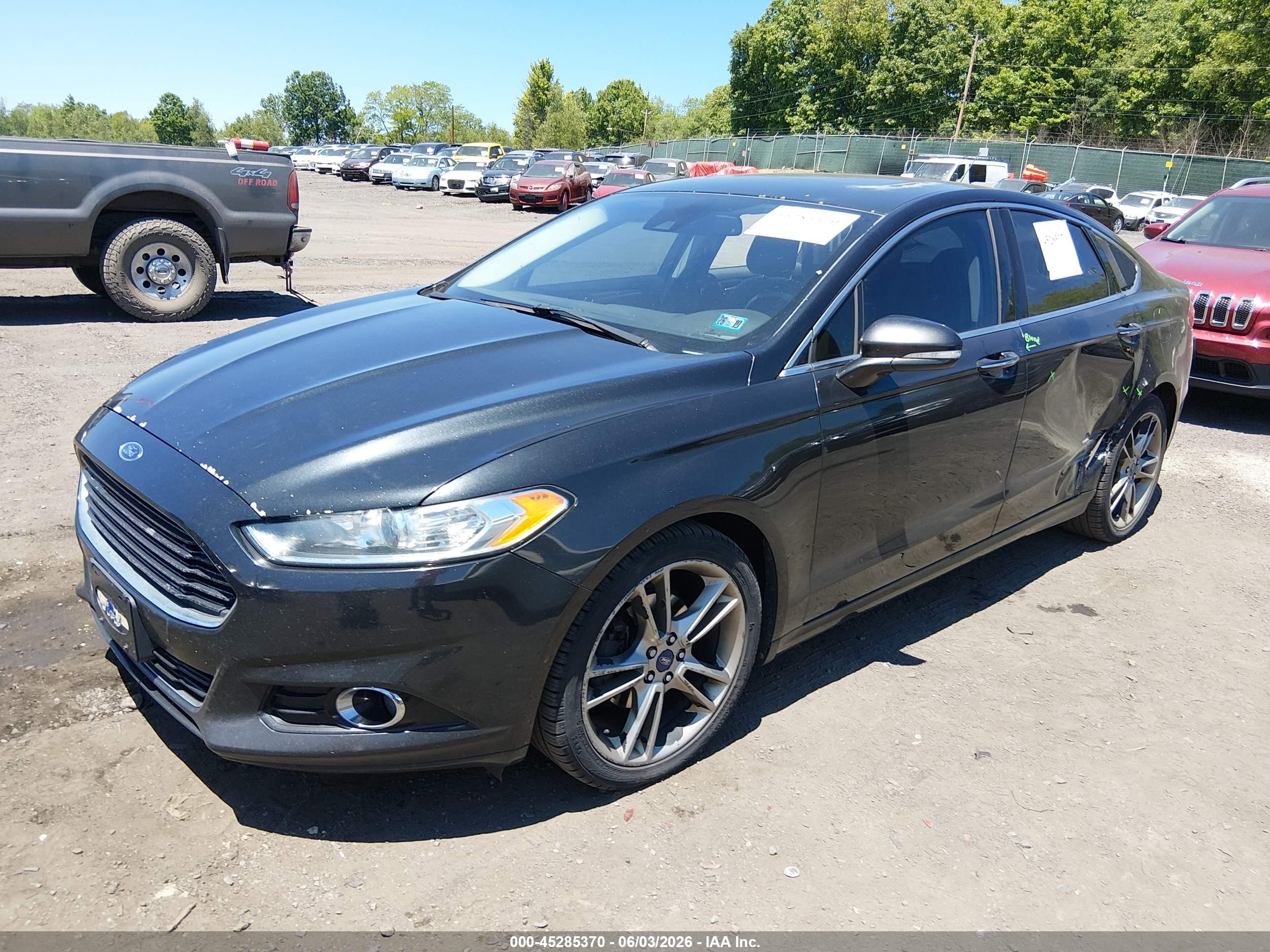 2014 Ford Fusion Titanium Black vin: 3FA6P0D96ER117464