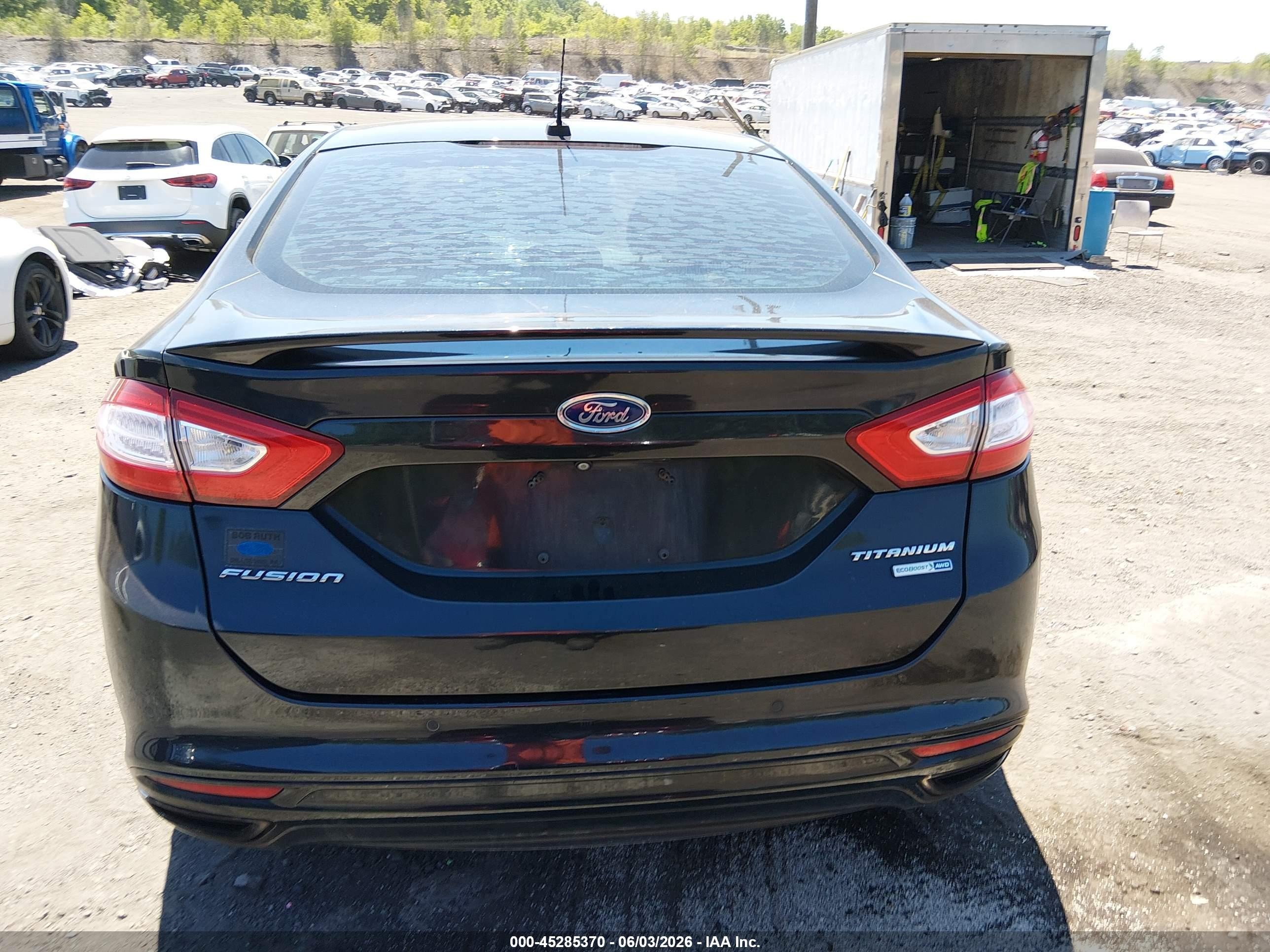 2014 Ford Fusion Titanium Black vin: 3FA6P0D96ER117464