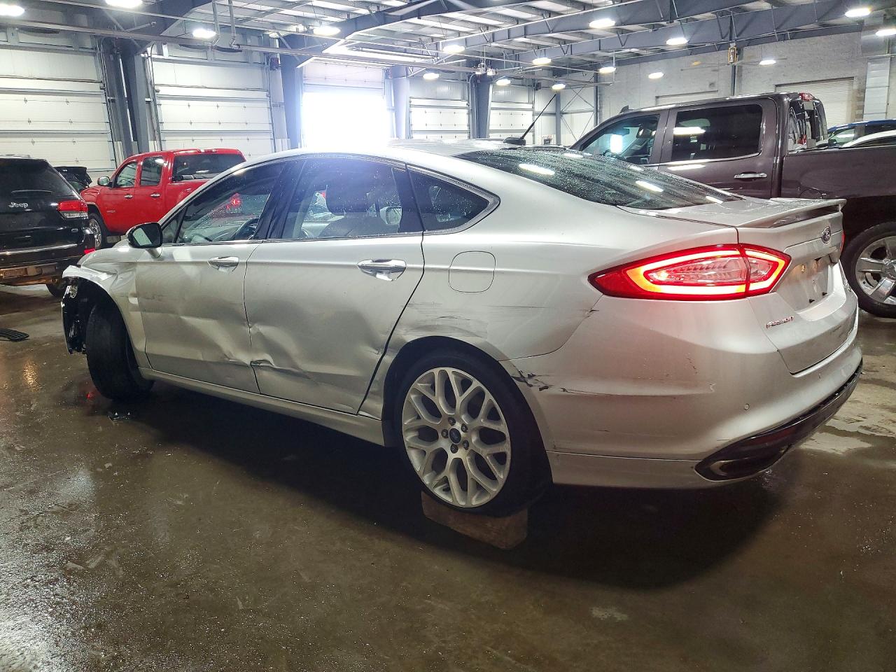 2014 Ford Fusion Titanium Silver vin: 3FA6P0D96ER152683