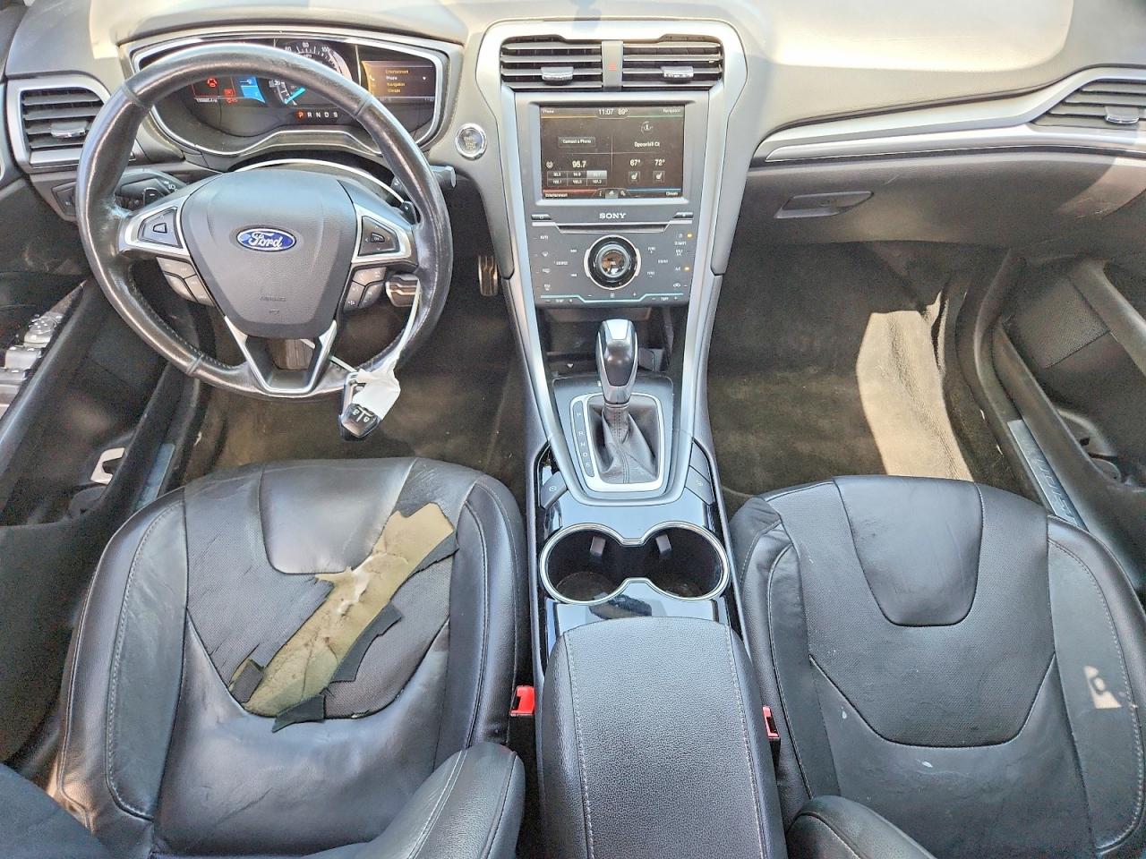 2014 Ford Fusion Titanium White vin: 3FA6P0D96ER155891