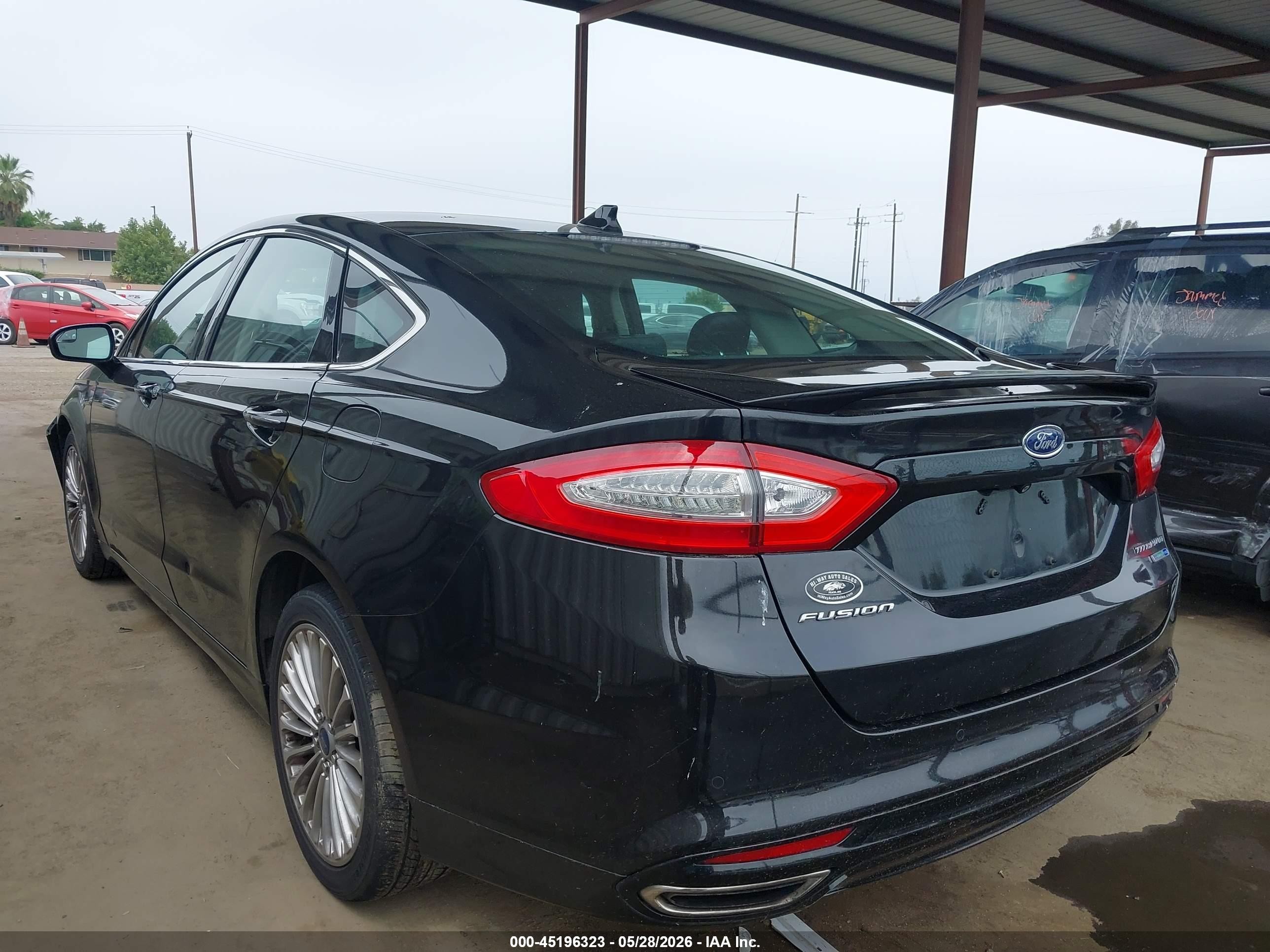2014 Ford Fusion Titanium Black vin: 3FA6P0D96ER182797