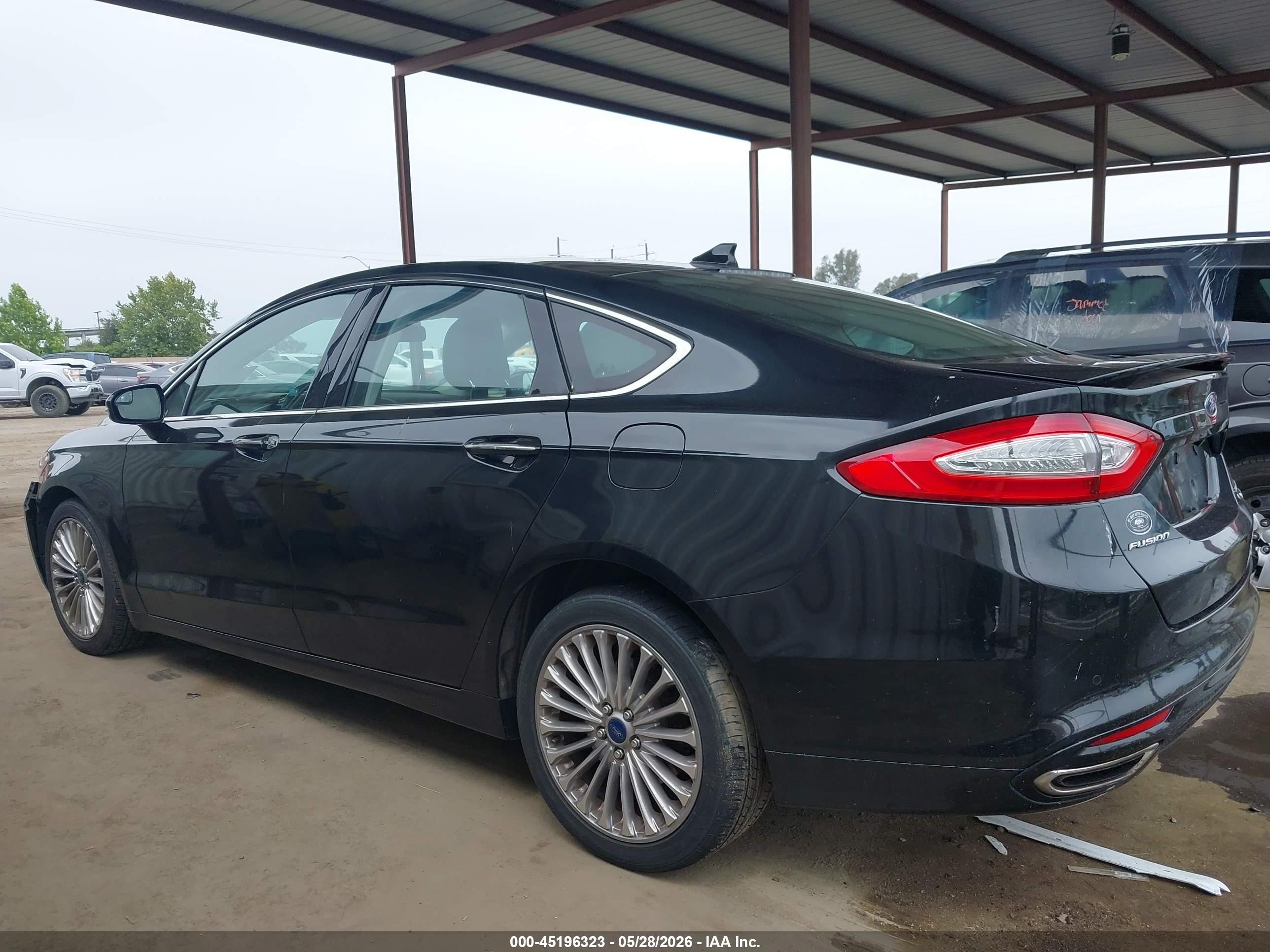 2014 Ford Fusion Titanium Black vin: 3FA6P0D96ER182797