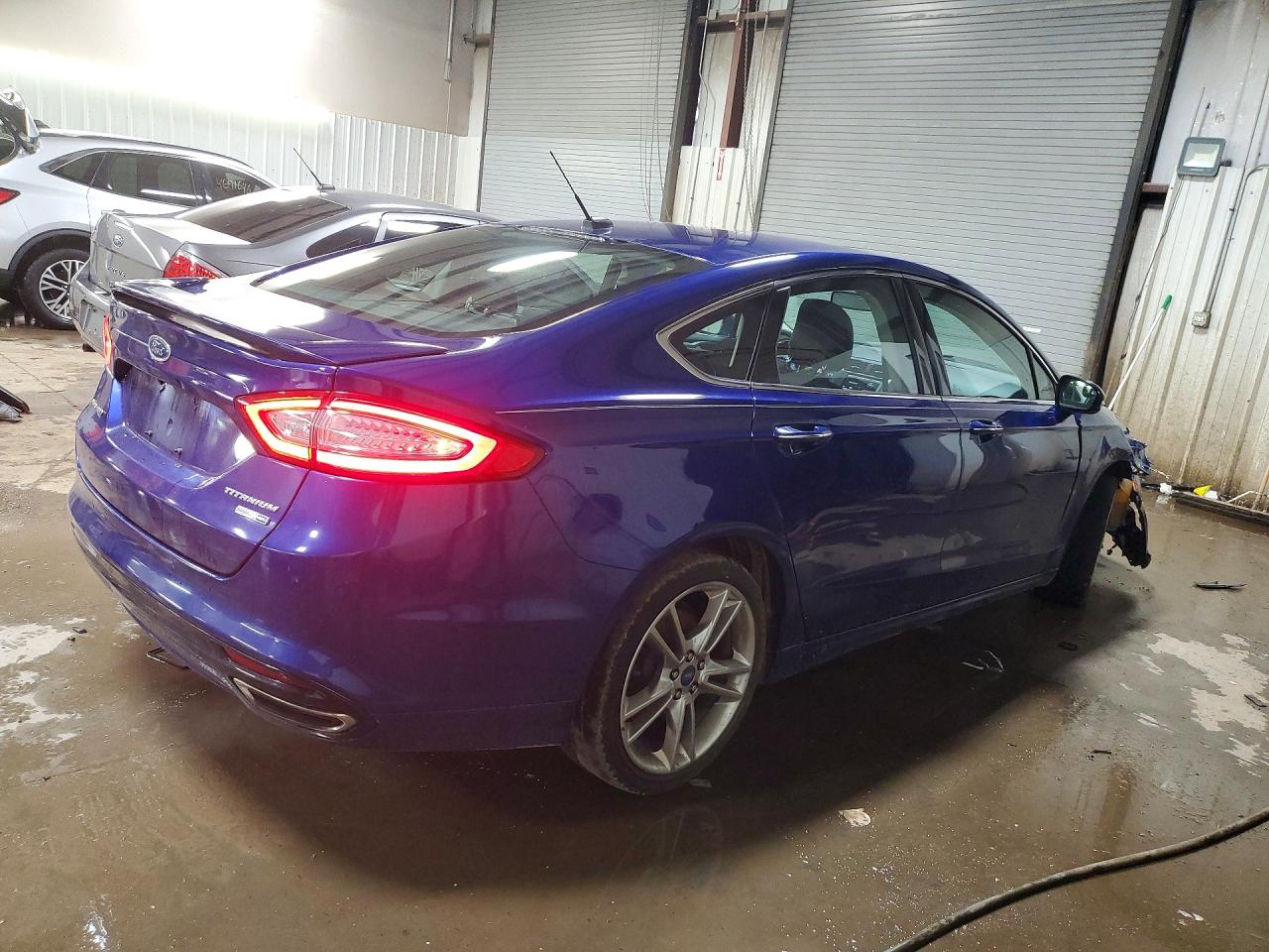 2014 Ford Fusion Titanium Blue vin: 3FA6P0D96ER200781