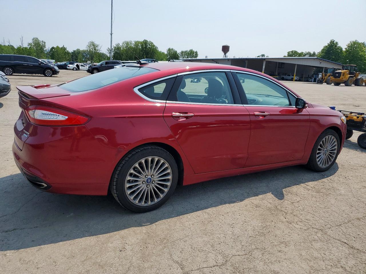 2014 Ford Fusion Titanium Красный vin: 3FA6P0D96ER216673