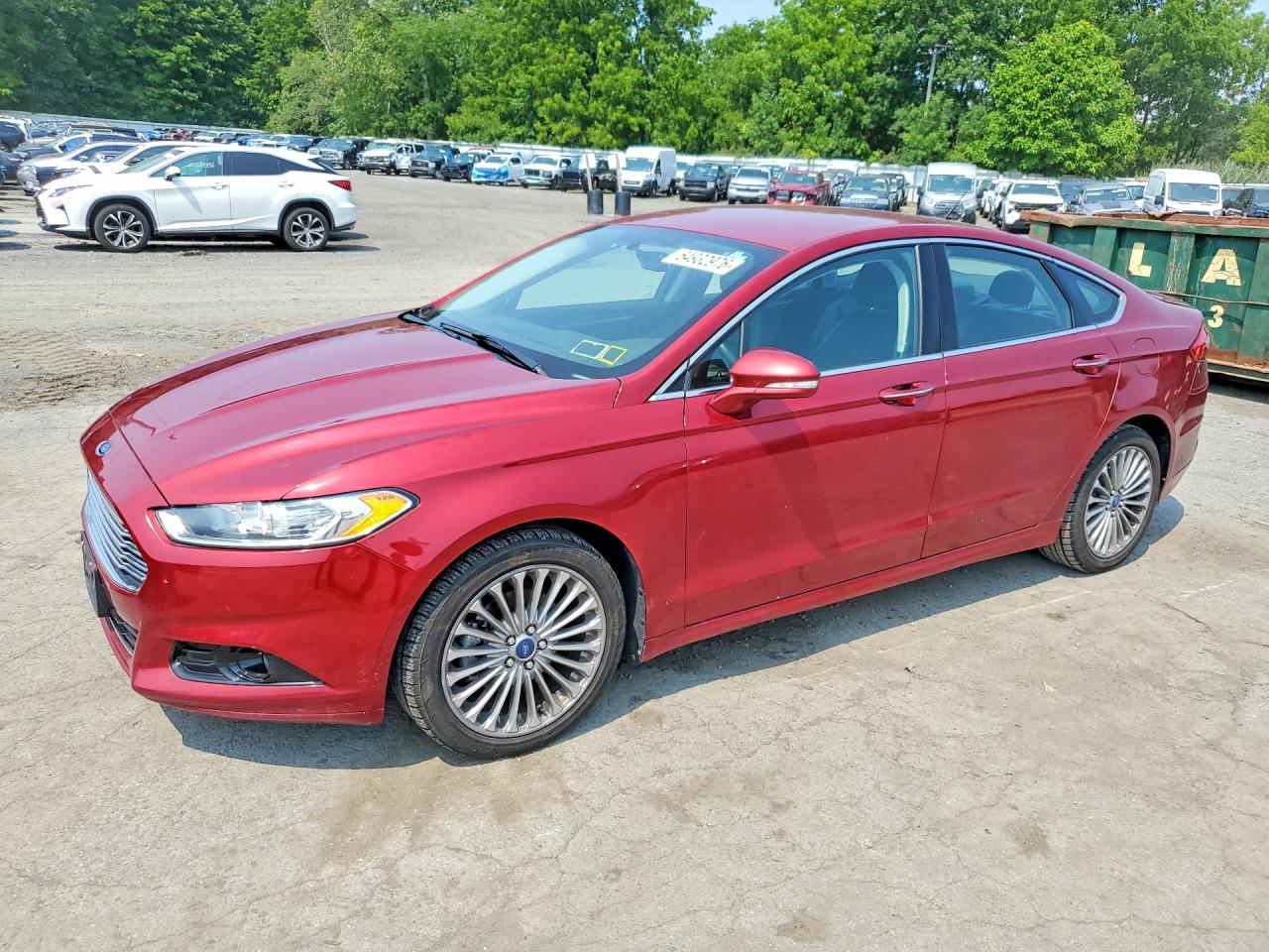 2014 Ford Fusion Titanium Красный vin: 3FA6P0D96ER216673