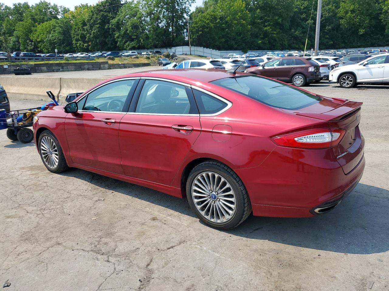 2014 Ford Fusion Titanium Красный vin: 3FA6P0D96ER216673