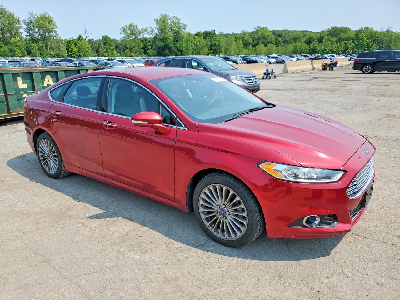 2014 Ford Fusion Titanium Красный vin: 3FA6P0D96ER216673