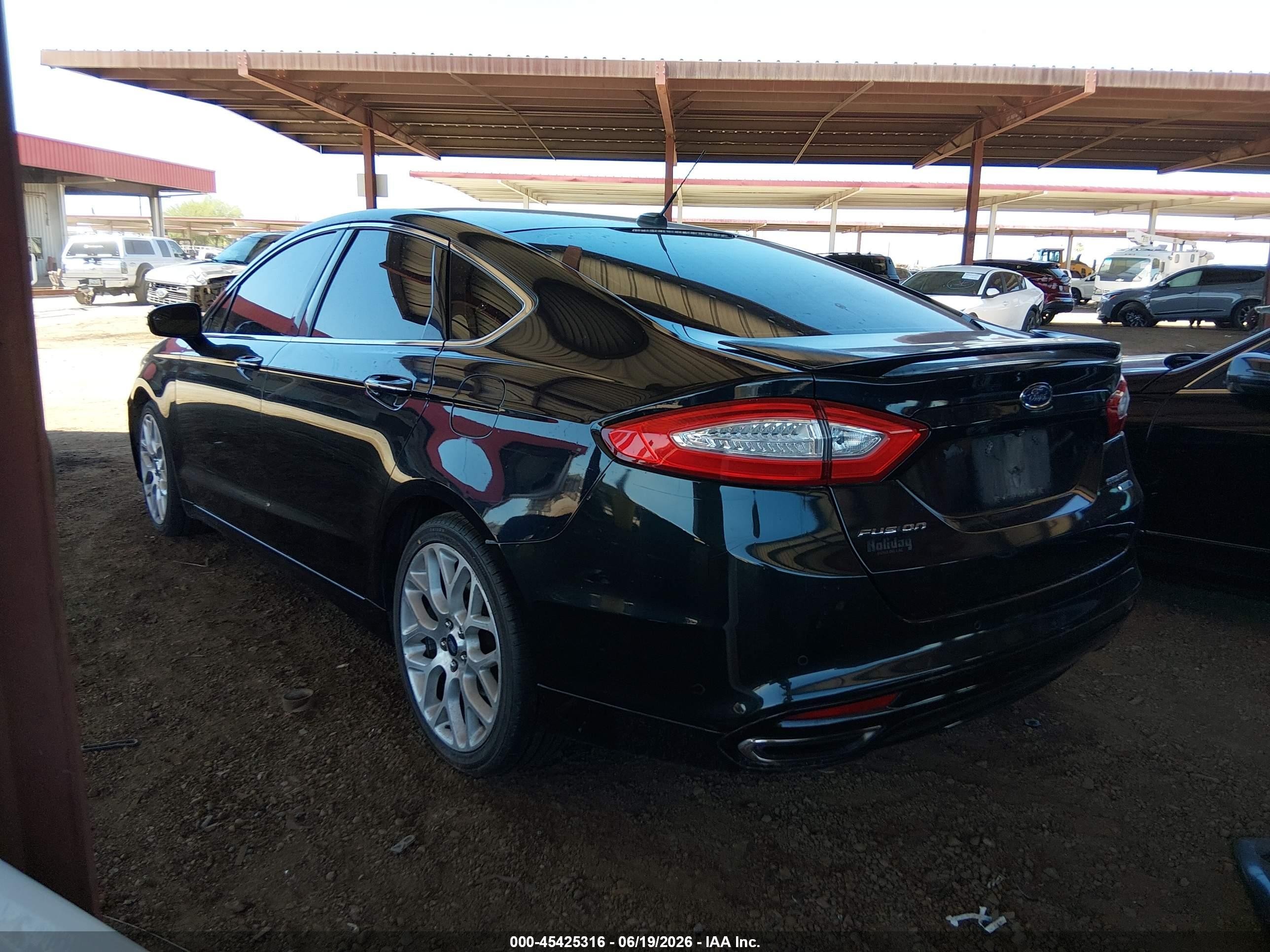 2014 Ford Fusion Titanium Black vin: 3FA6P0D96ER289705