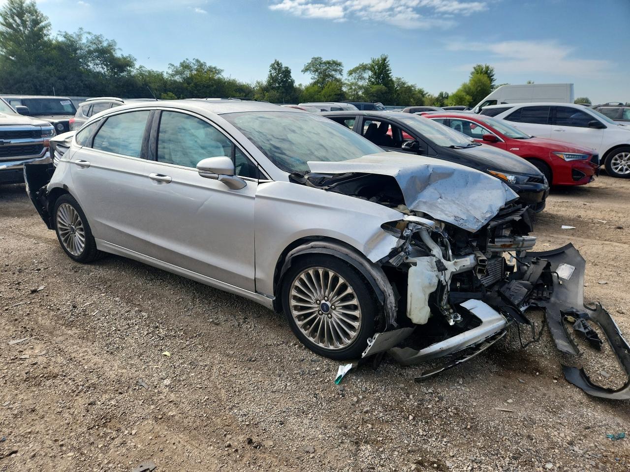 2014 Ford Fusion Titanium Silver vin: 3FA6P0D96ER327546