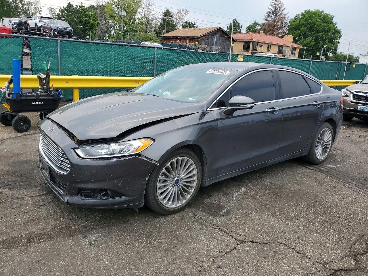 2016 Ford Fusion Titanium Gray vin: 3FA6P0D96GR285740