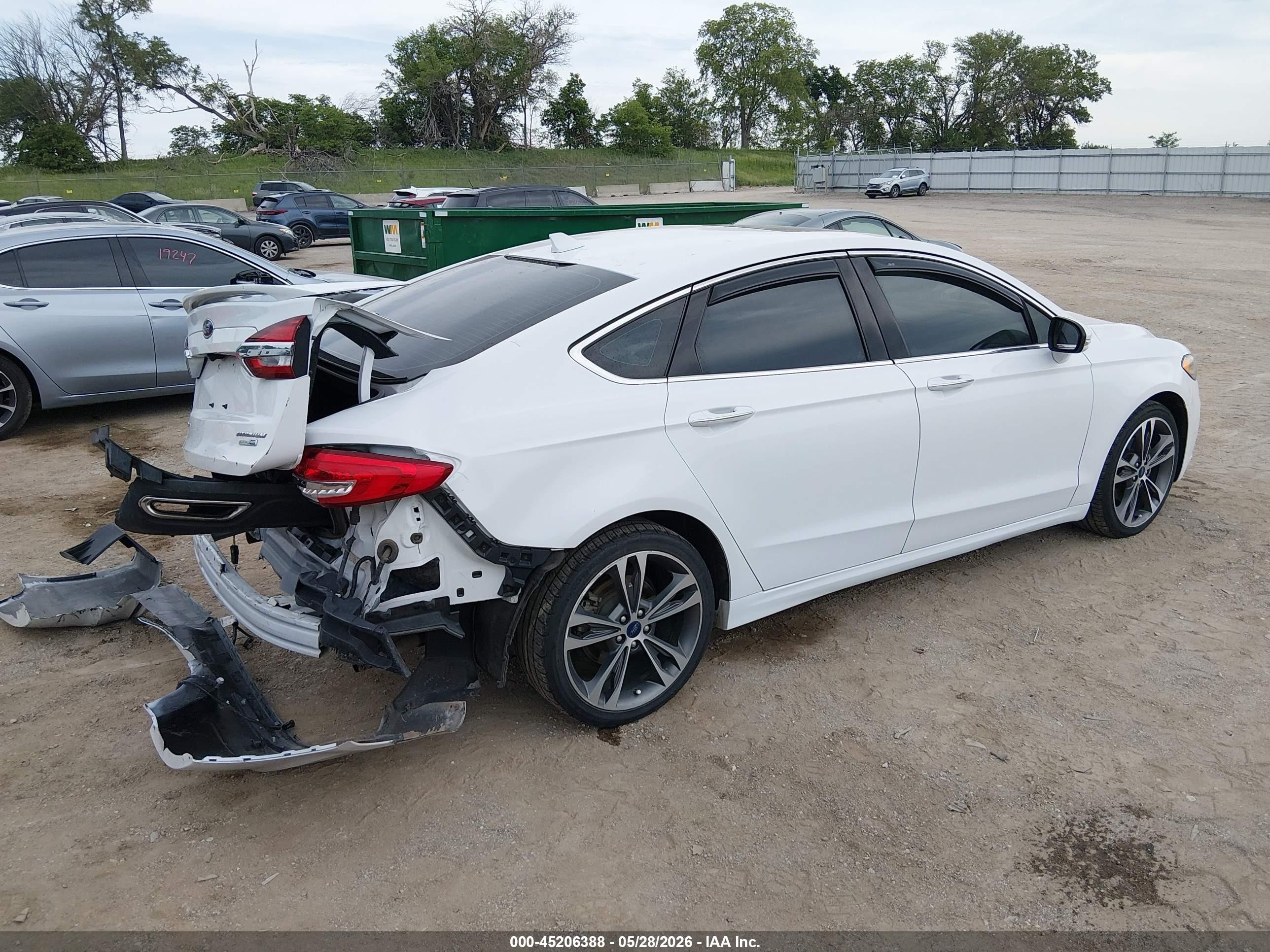 2020 Ford Fusion Titanium White vin: 3FA6P0D96LR205296