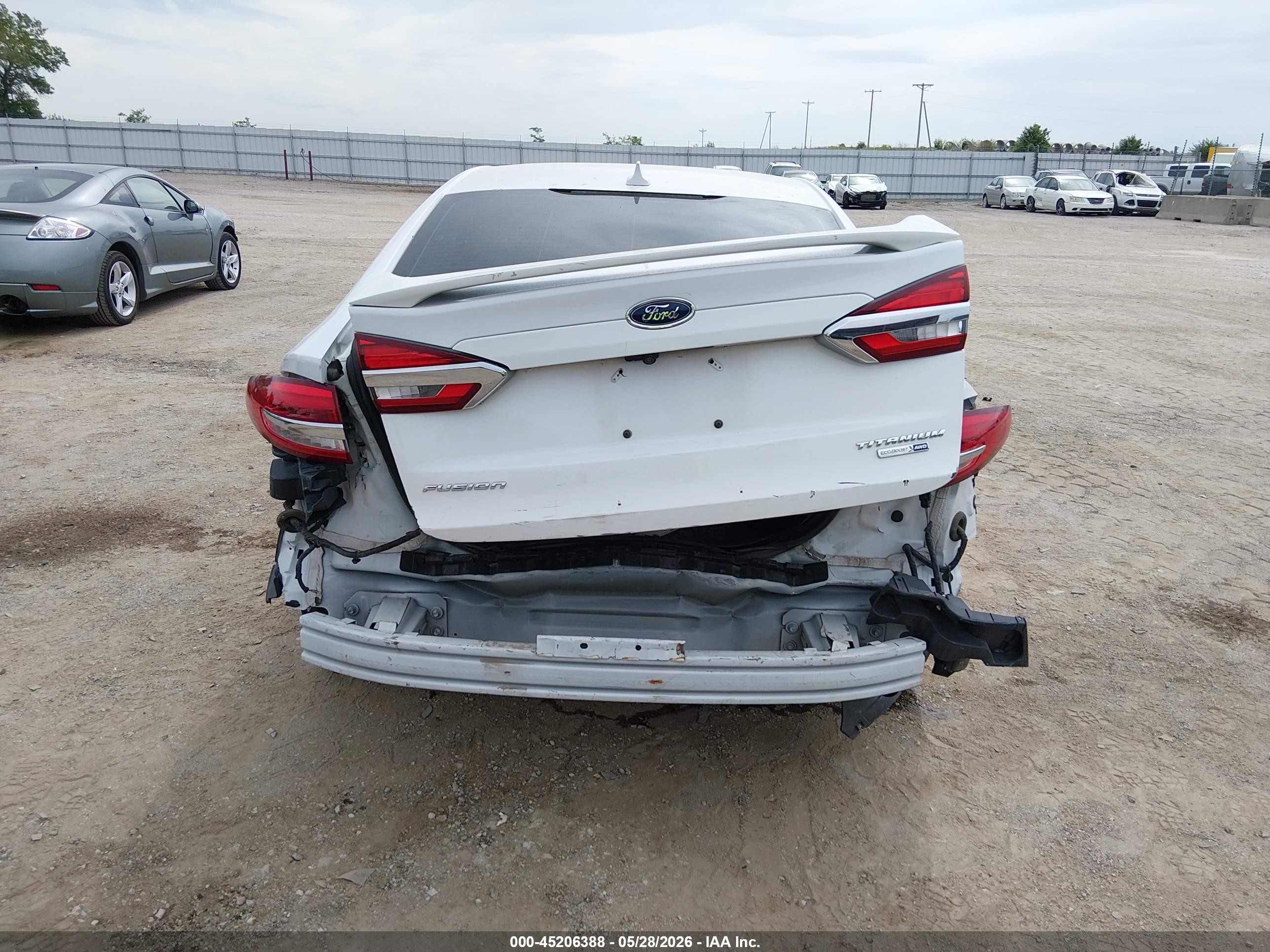2020 Ford Fusion Titanium White vin: 3FA6P0D96LR205296