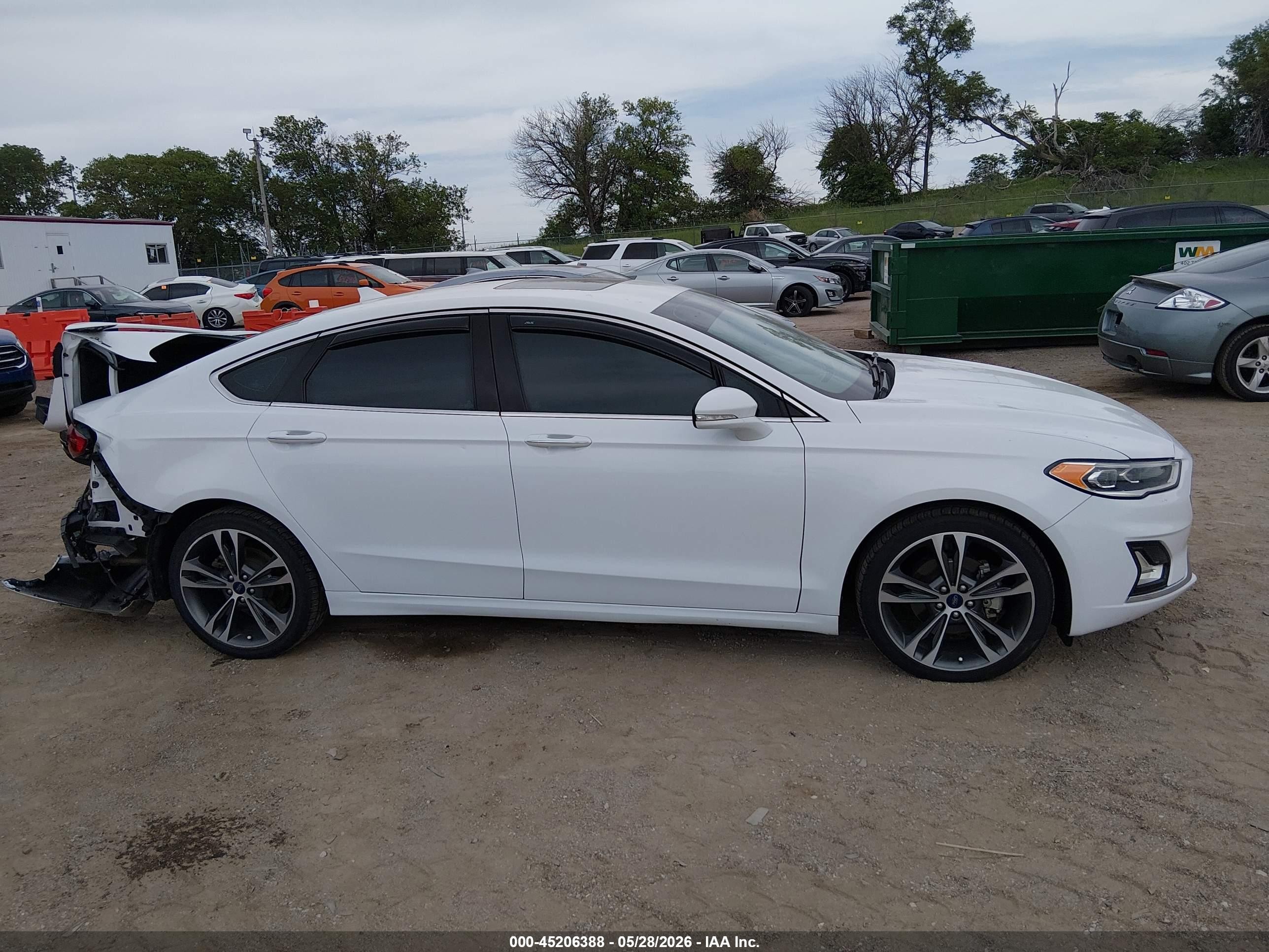 2020 Ford Fusion Titanium White vin: 3FA6P0D96LR205296