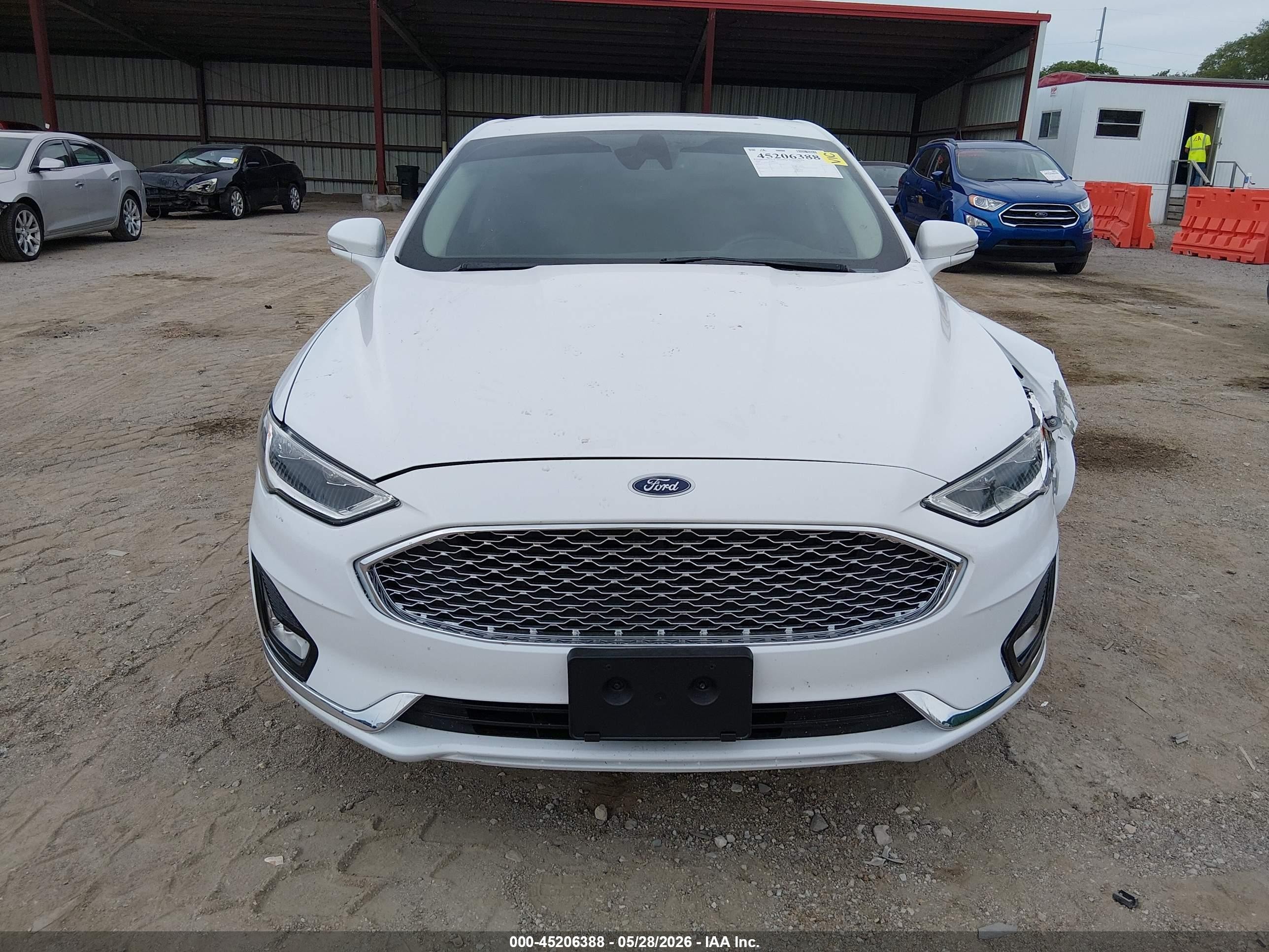 2020 Ford Fusion Titanium White vin: 3FA6P0D96LR205296