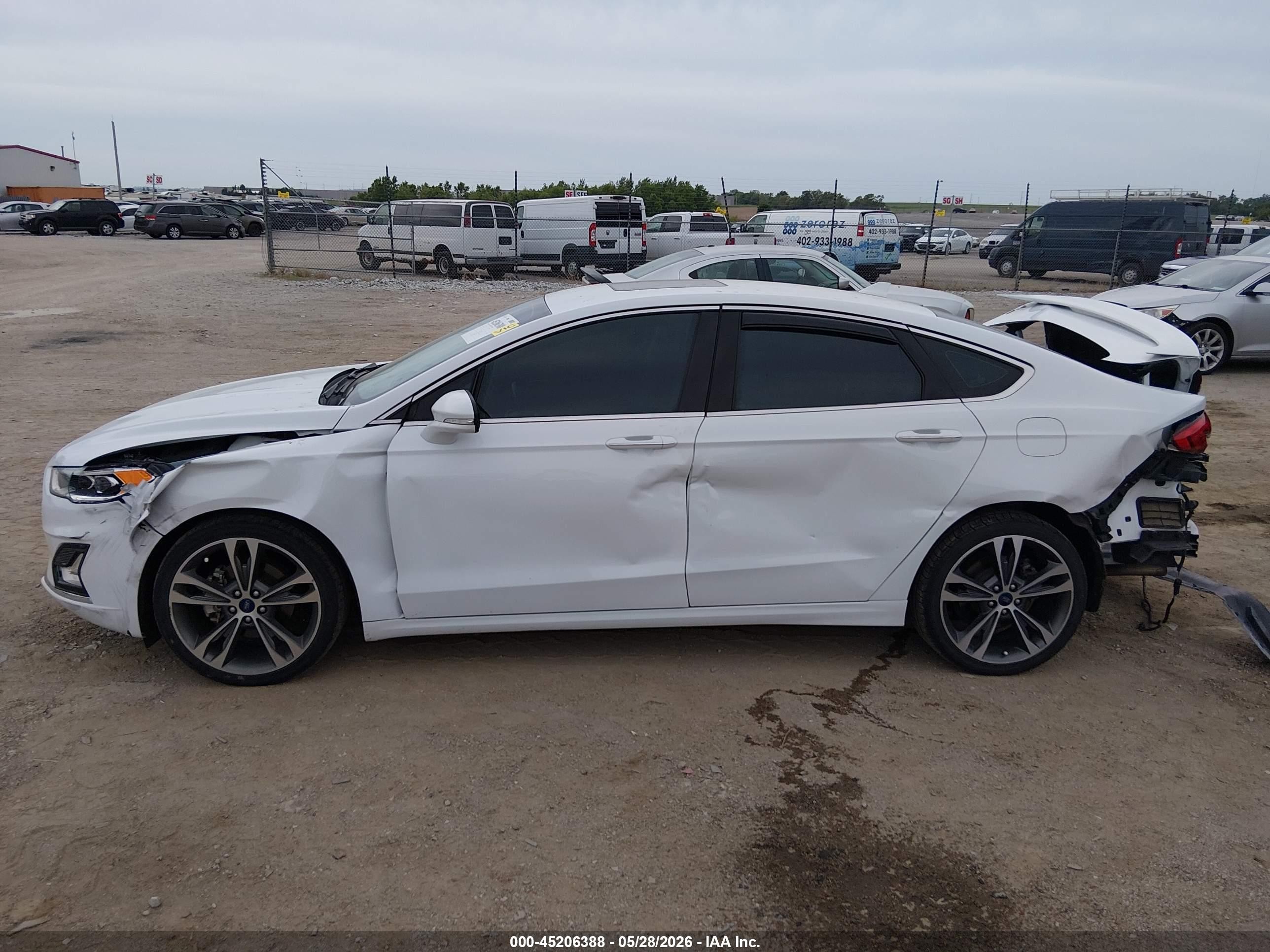 2020 Ford Fusion Titanium White vin: 3FA6P0D96LR205296